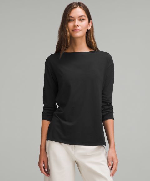 Lululemon Relaxed-Fit Boatneck Long-Sleeve Shirt