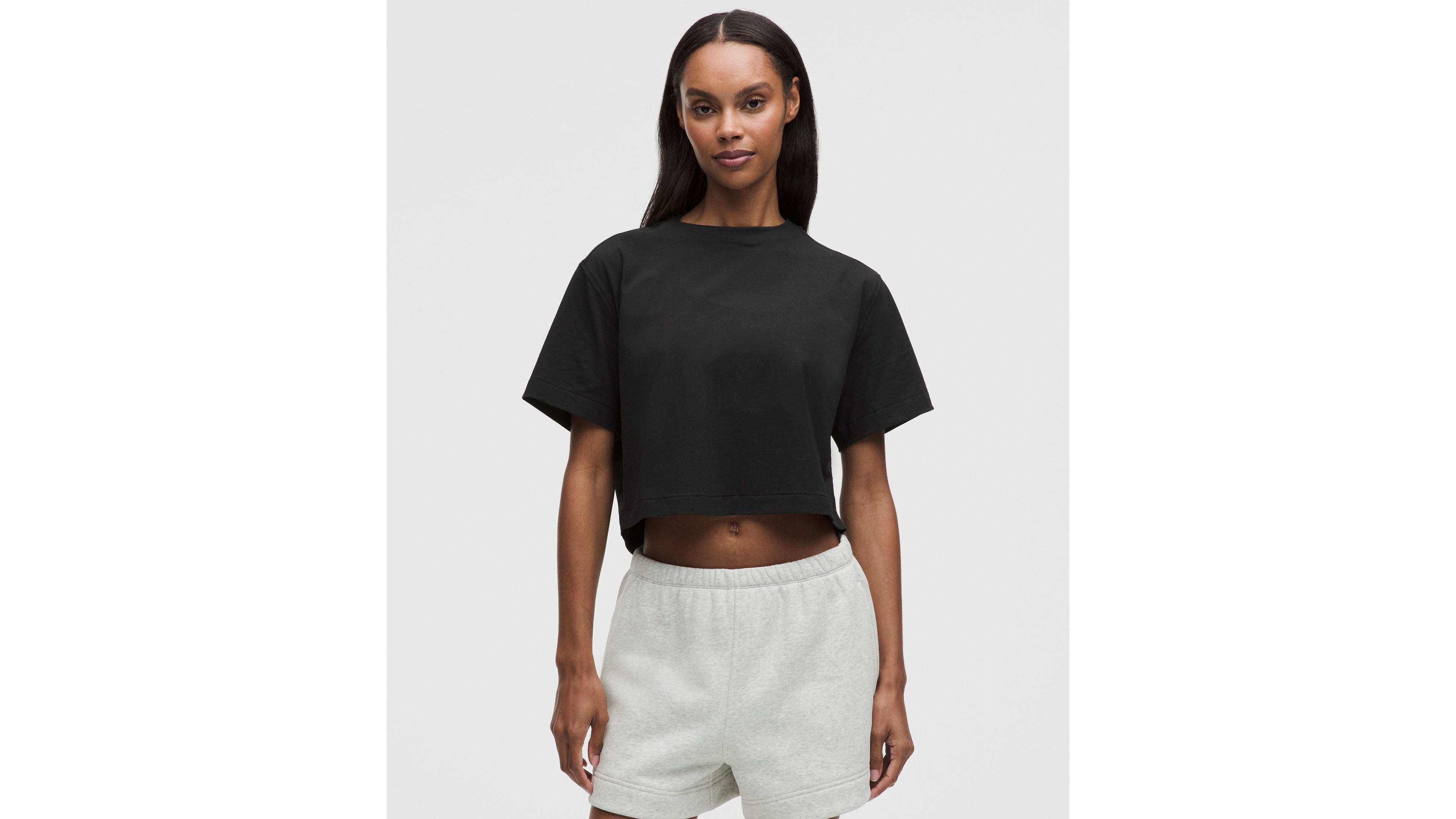 All Yours Organic Cotton-Blend Cropped T-Shirt
