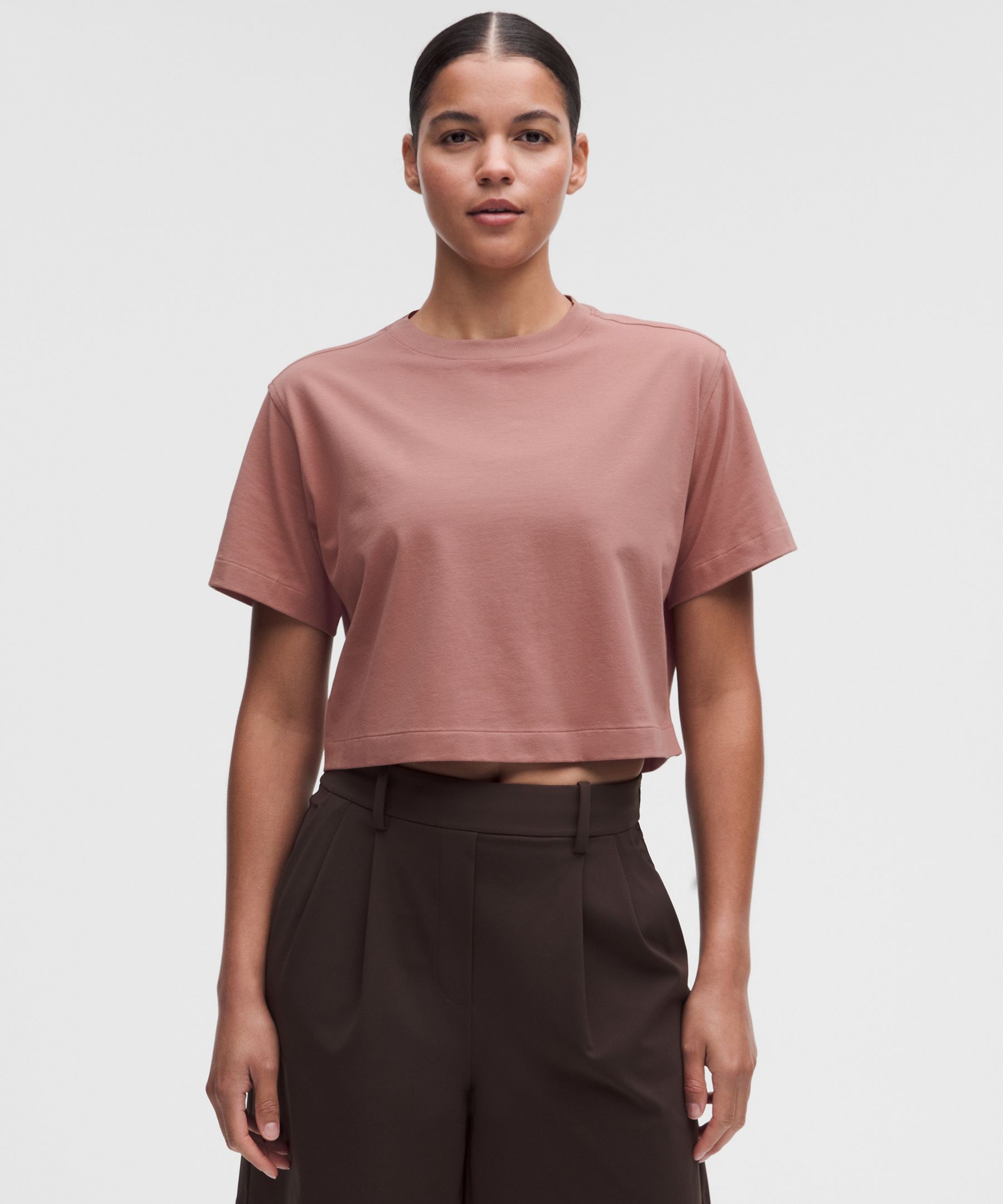 All Yours Organic Cotton-Blend Cropped T-Shirt