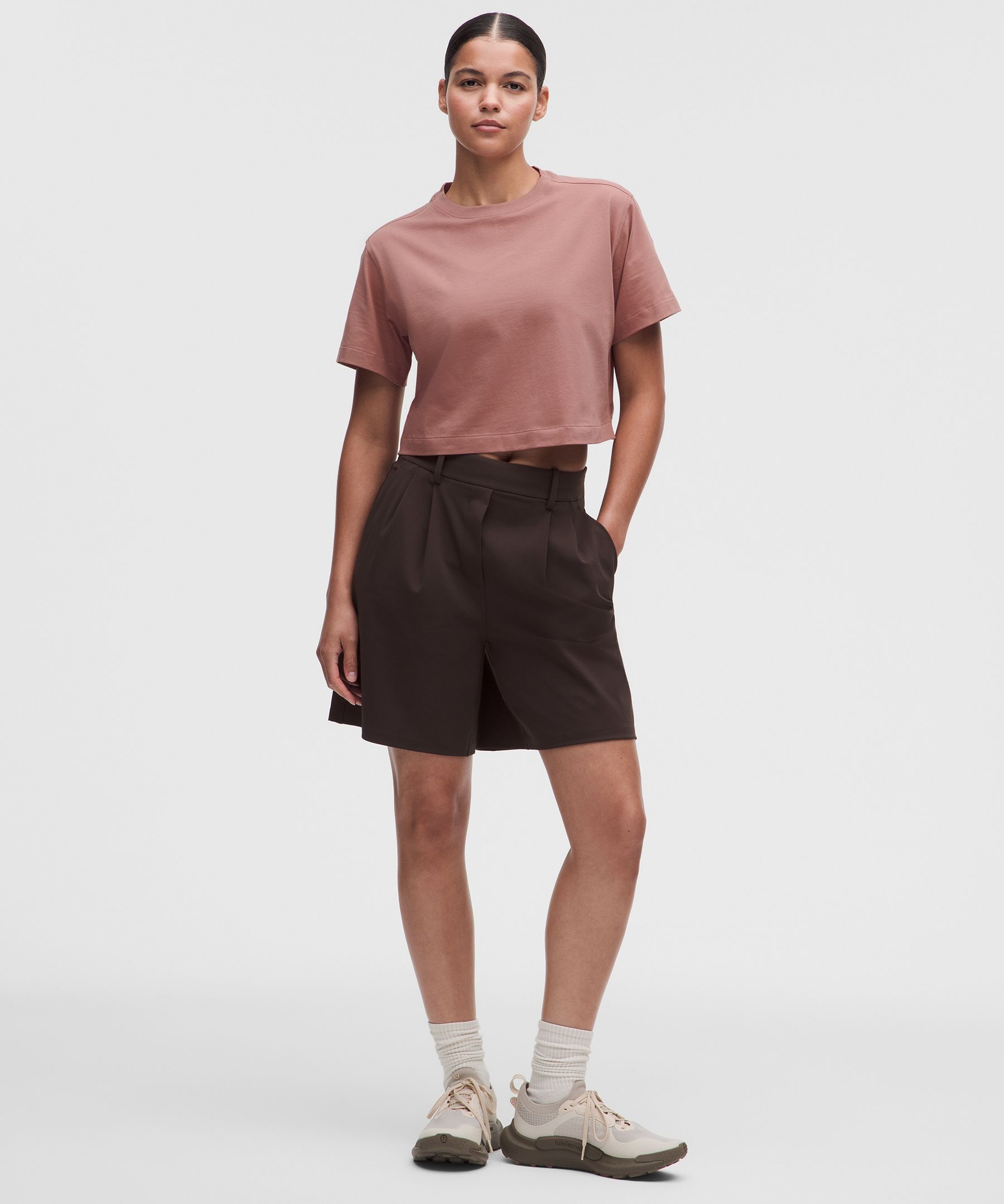 All Yours Organic Cotton-Blend Cropped T-Shirt