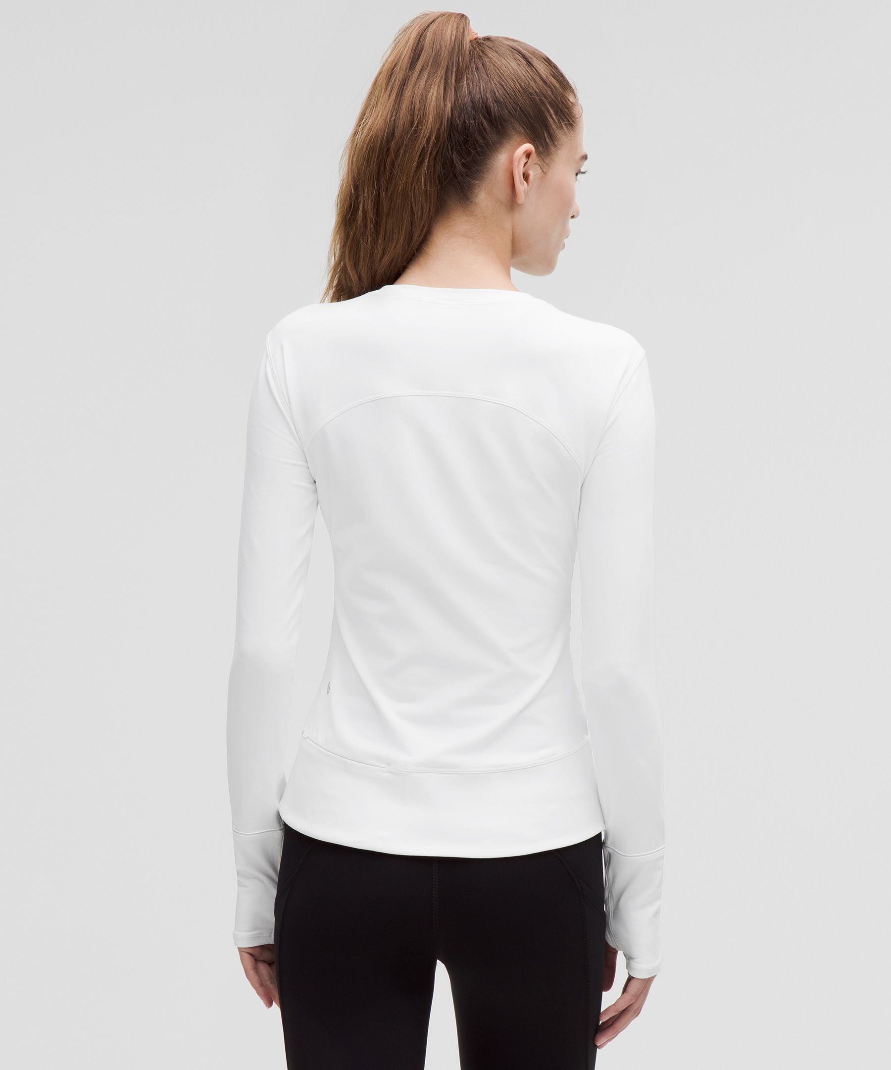 Rulu Gathered-Waist Long-Sleeve Running Top | Women's Long Sleeve Shirts