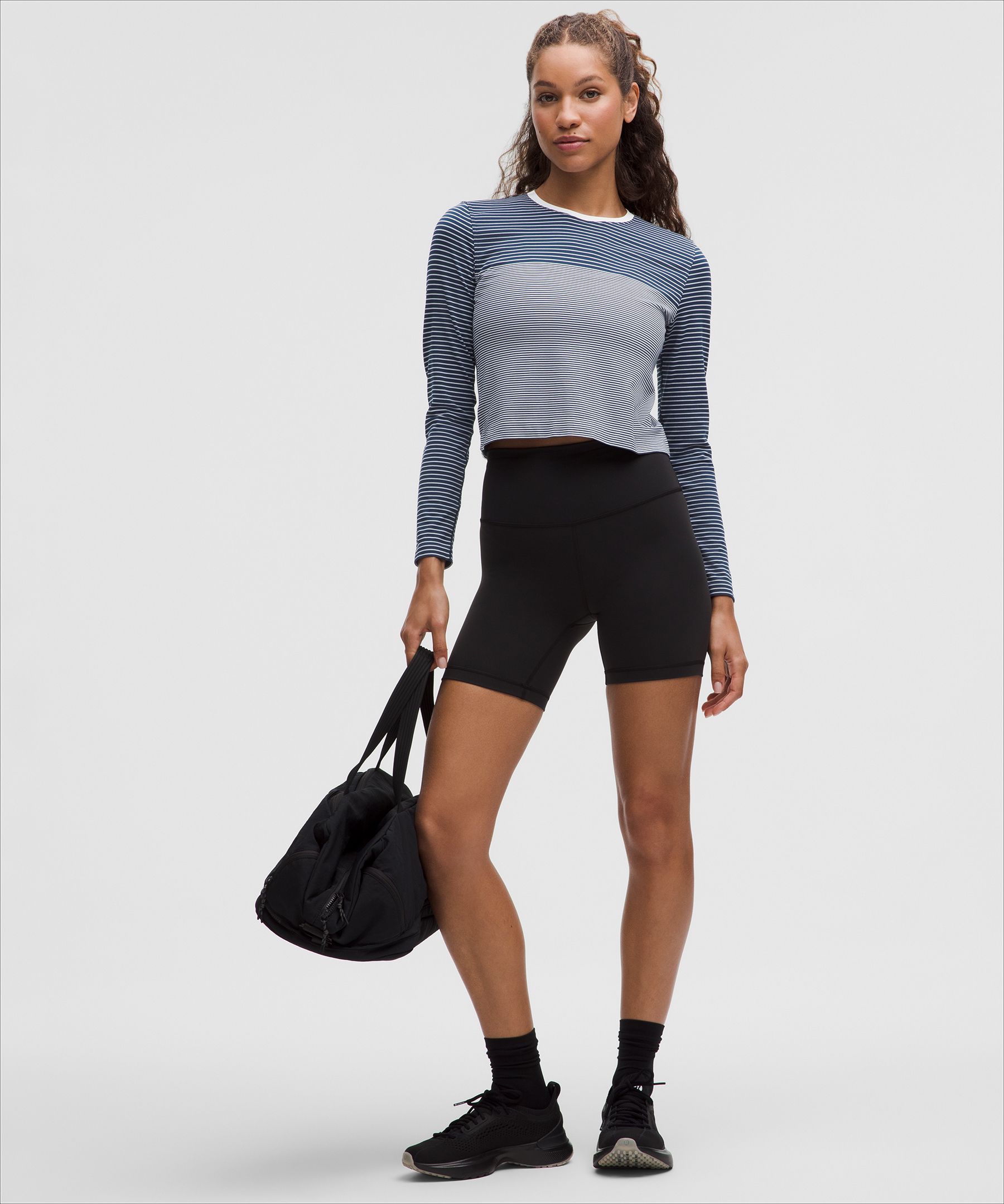 Seamless Classic-Fit Mariner Stripe Long-Sleeve Shirt | Women's Long Sleeve Shirts