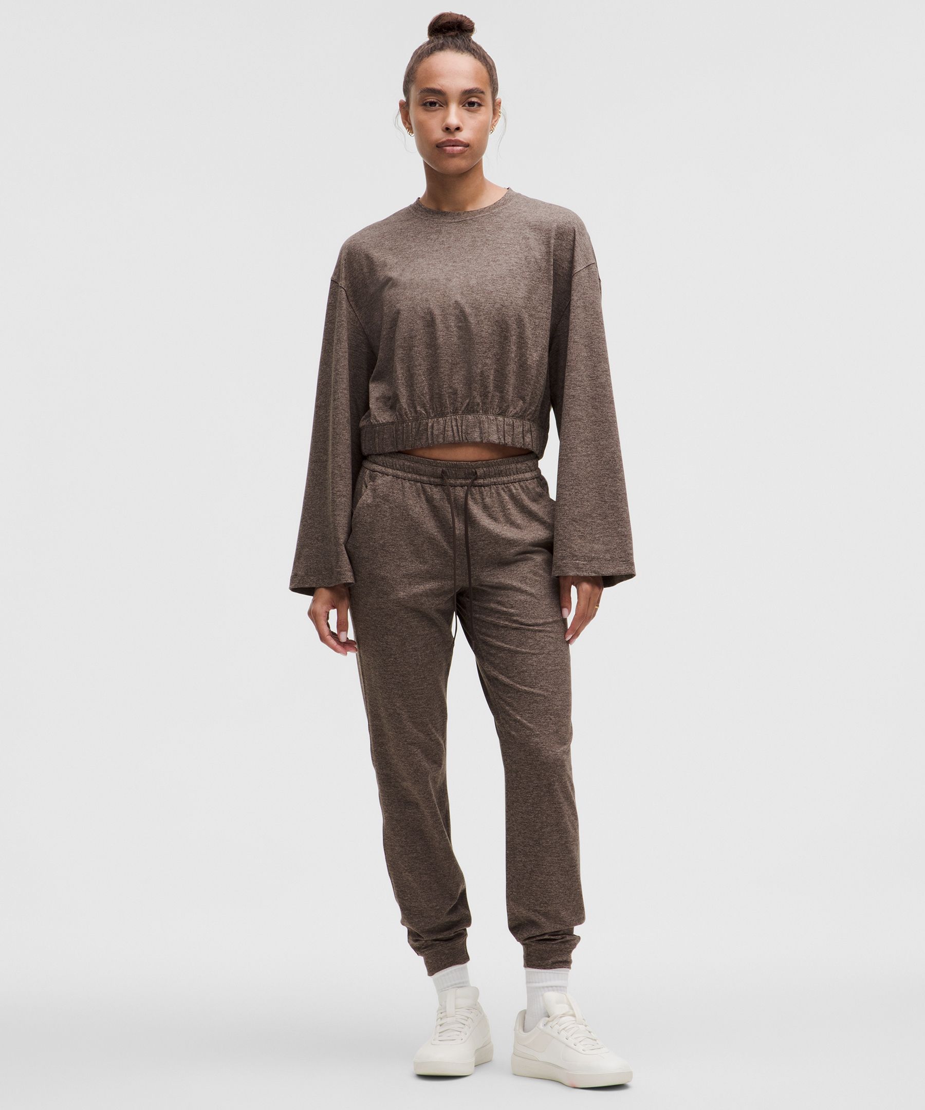 Lululemon Soft Jersey Relaxed Cinchable Crewneck Long-sleeve Shirt