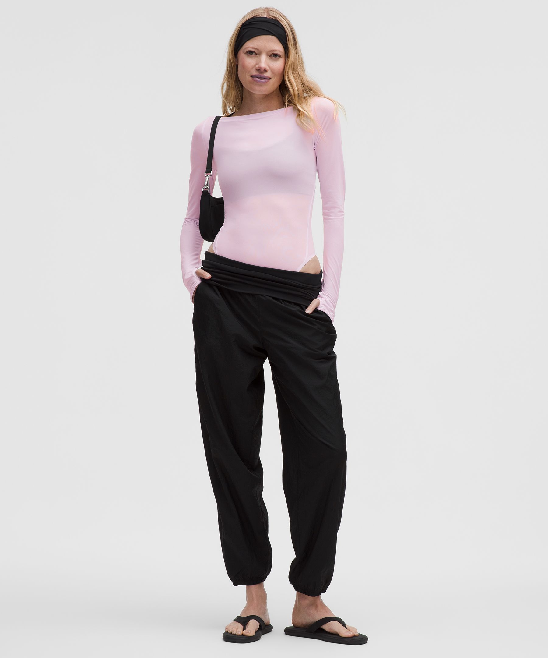 Wundermost Ultra-Soft Nulu Mesh Boatneck Long-Sleeve Bodysuit