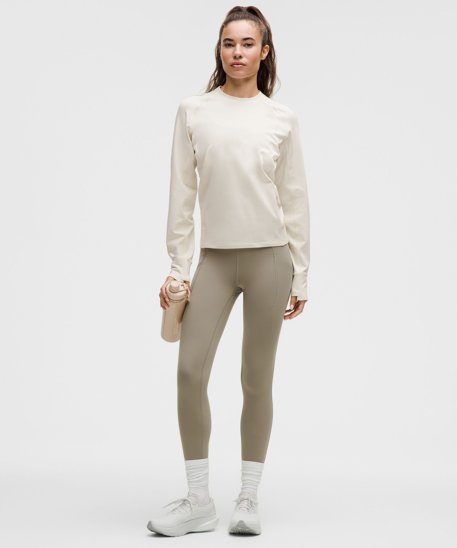 Lululemon It's Rulu Fleece Long-sleeve Shirt In Neutral