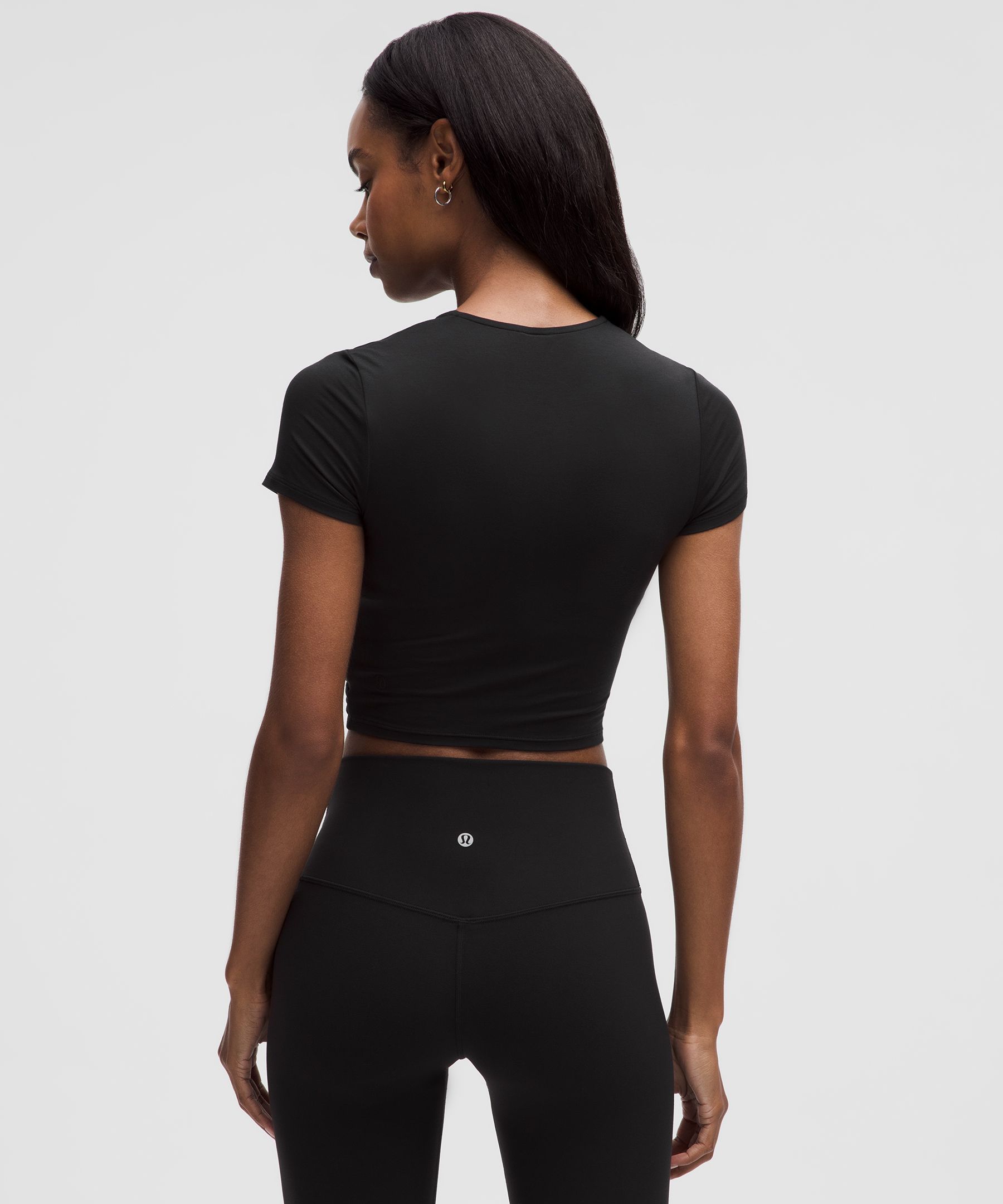 Lululemon Modal-silk Twist-front Cropped T-shirt