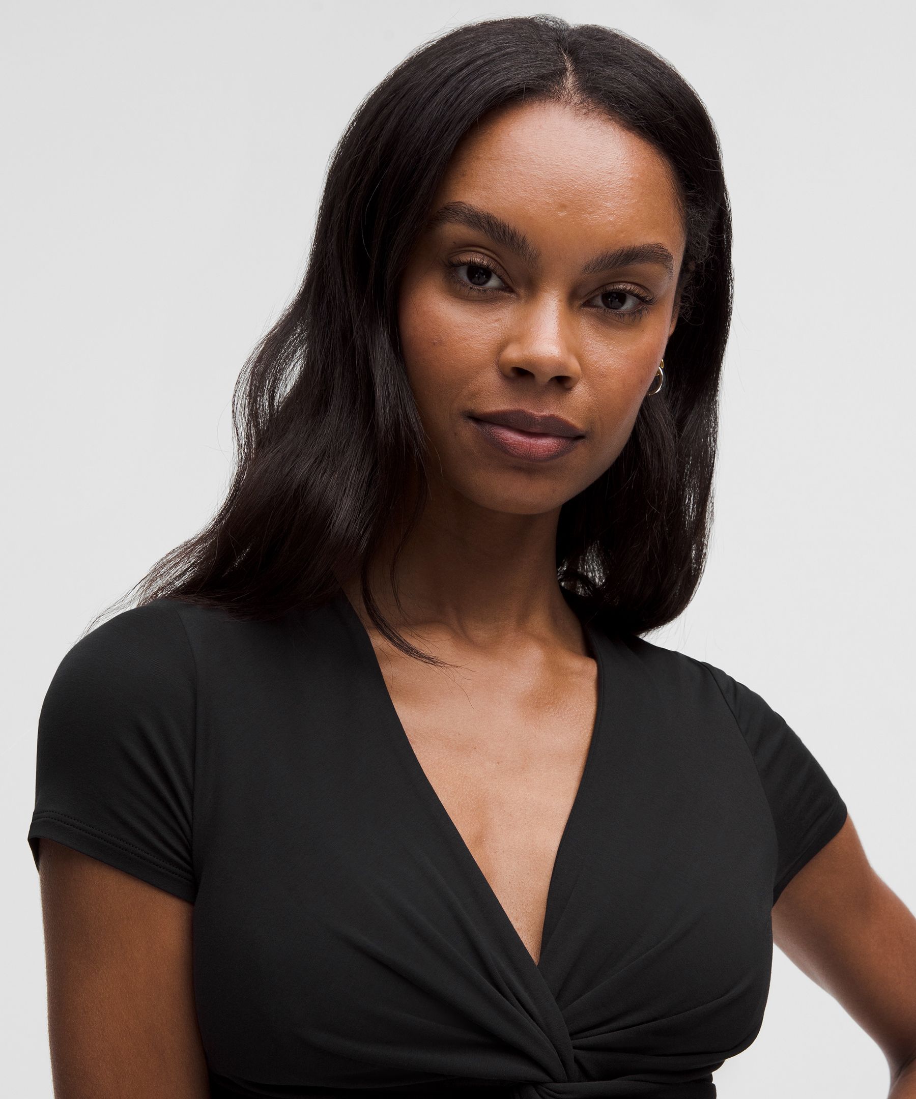 Lululemon Modal-silk Twist-front Cropped T-shirt