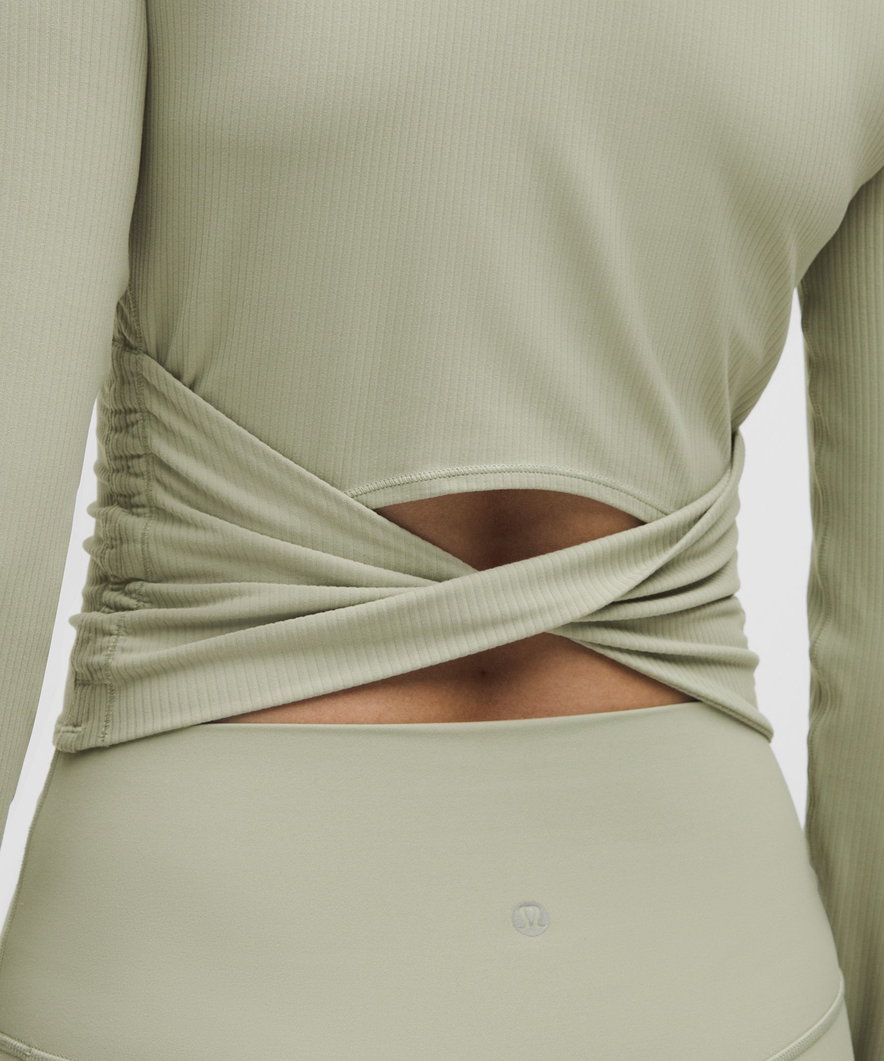 Lululemon All It Takes Back-twist Ribbed Long-sleeve Shirt