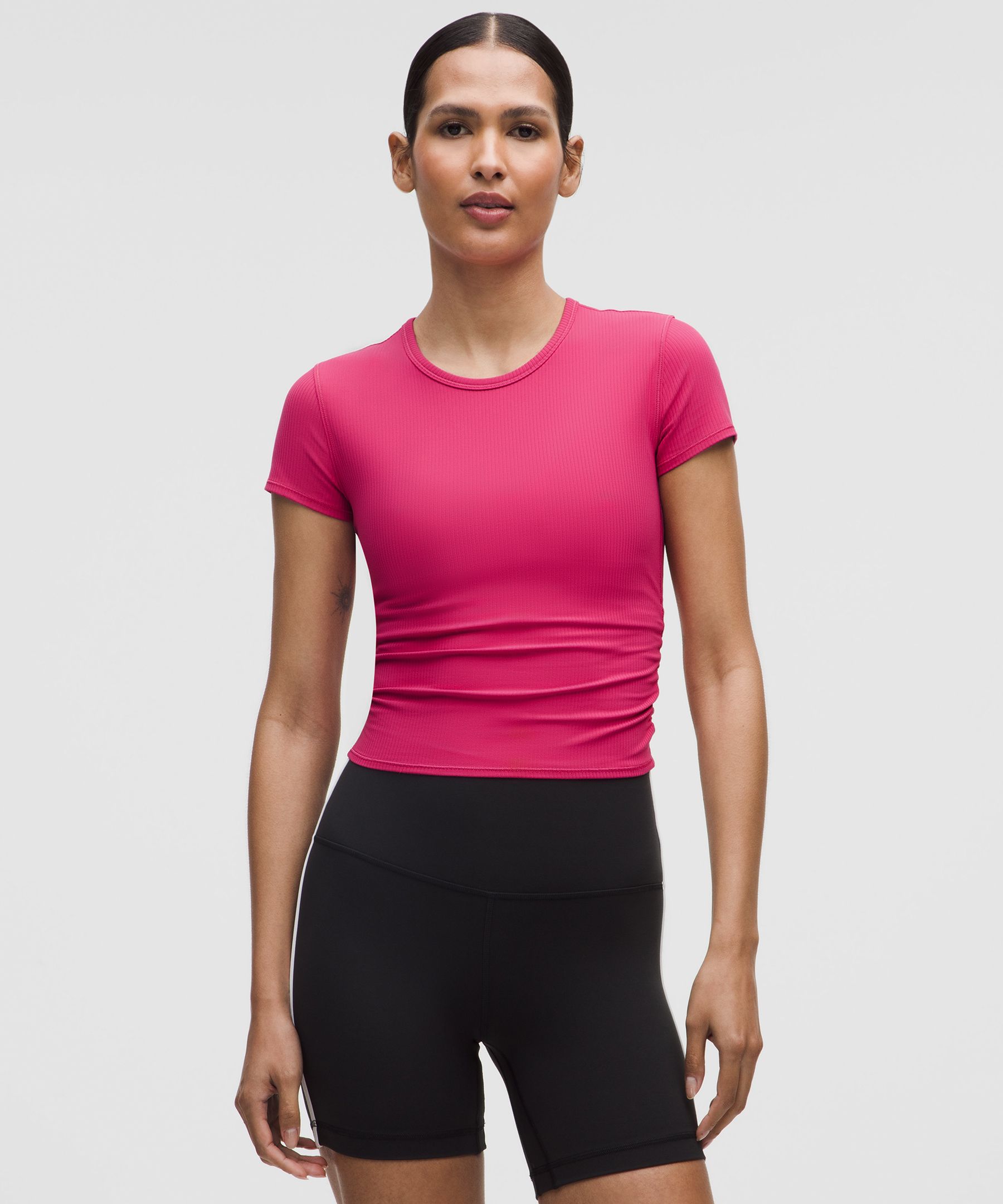 Lululemon All It Takes Back-twist Ribbed Short-sleeve Shirt