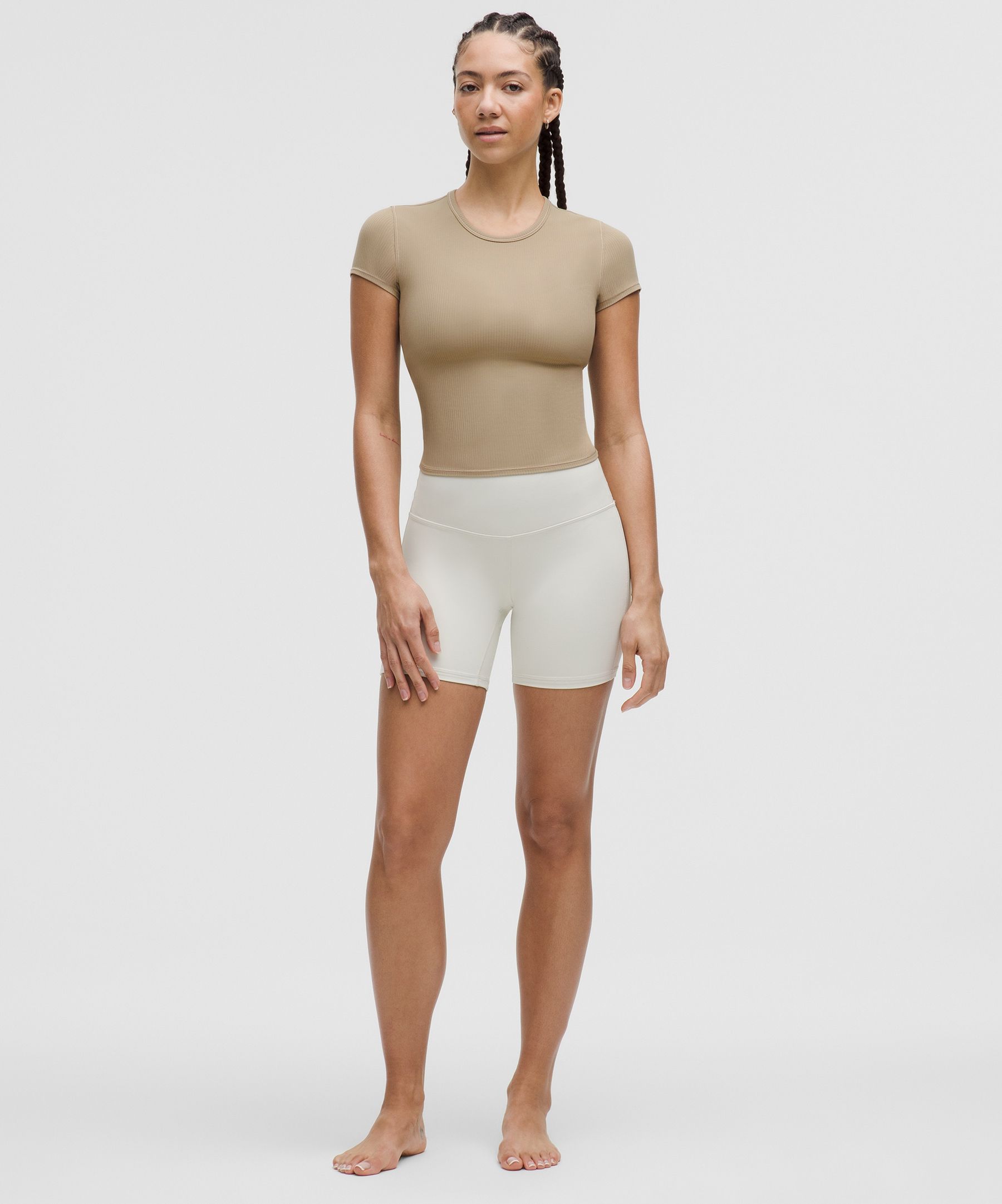 Lululemon All It Takes Back-twist Ribbed Short-sleeve Shirt