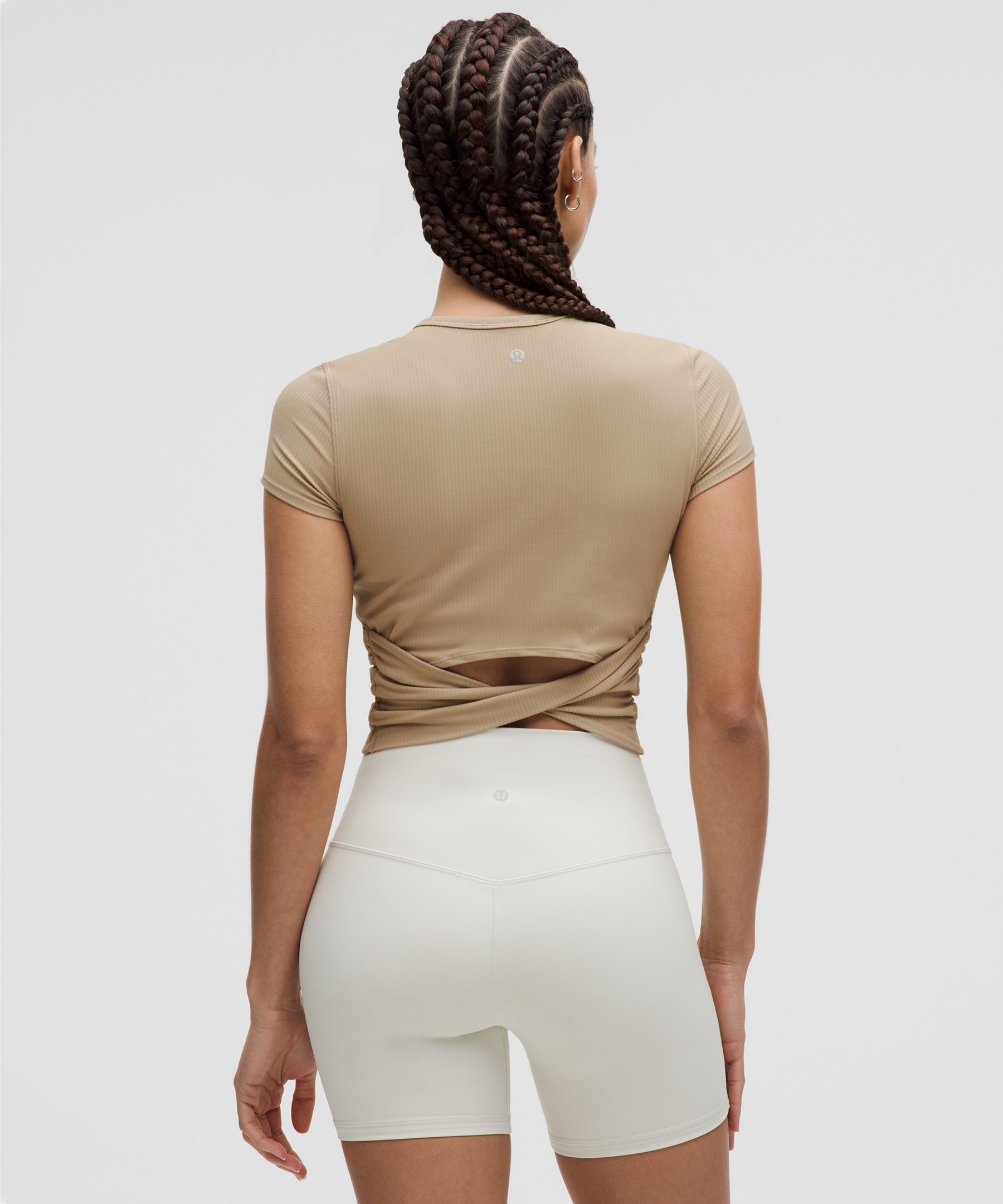 Lululemon All It Takes Back-twist Ribbed Short-sleeve Shirt