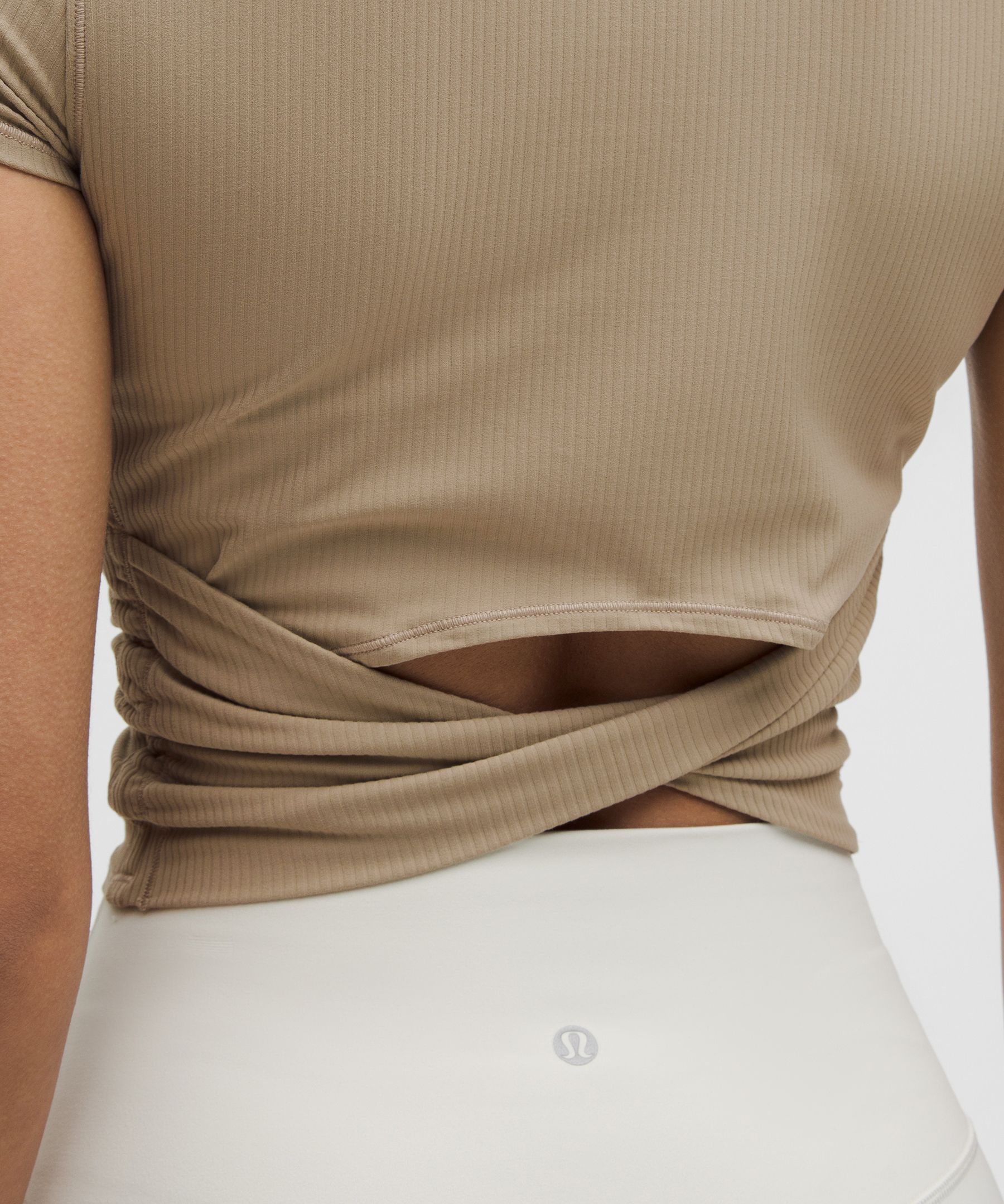 Lululemon All It Takes Back-twist Ribbed Short-sleeve Shirt