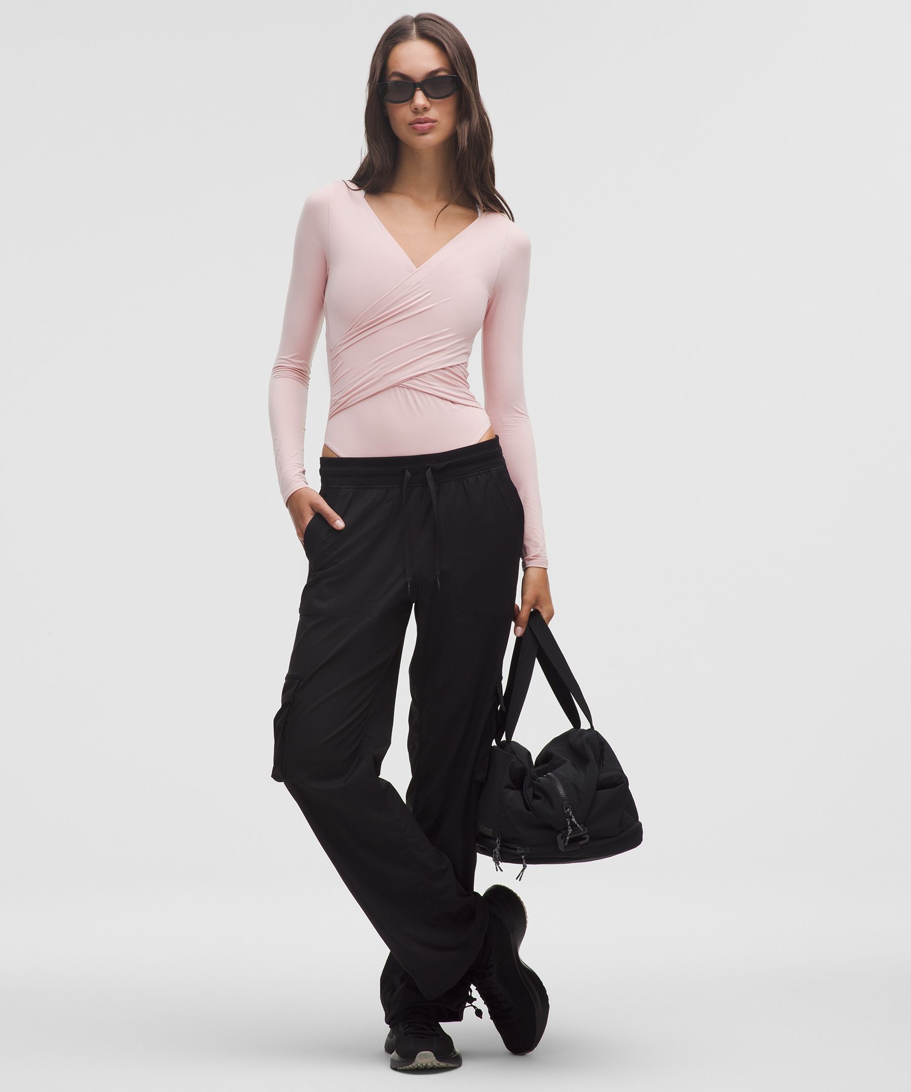 Lululemon Wundermost Ultra-soft Nulu Wrap-front Long-sleeve Bodysuit