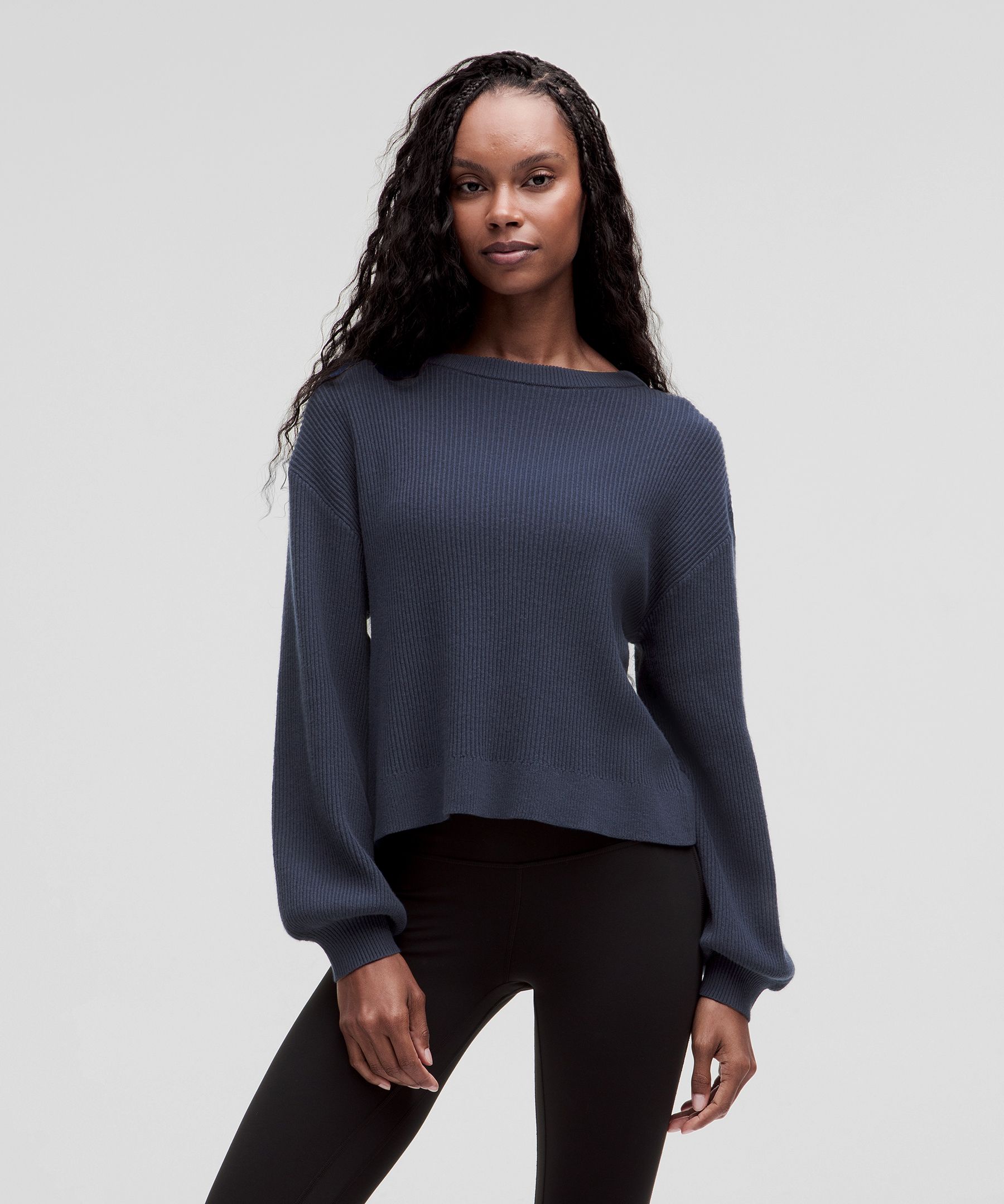 Reversible Crossover Sweater - Navy,Blue