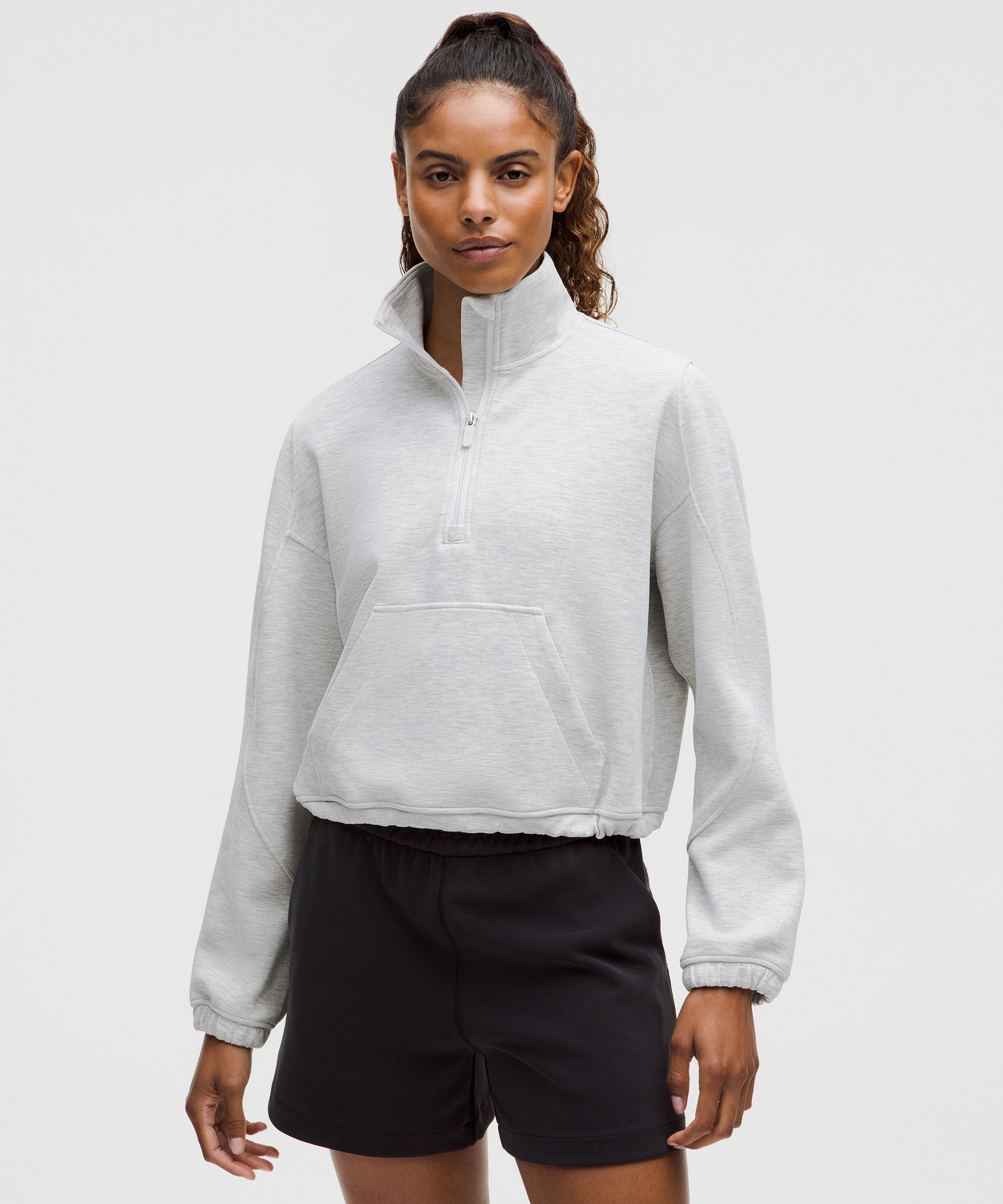 Brushed Softstreme Half Zip - Grey,Neutral