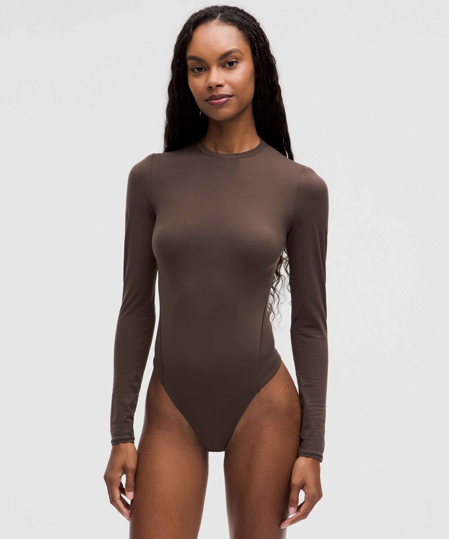 Wundermost Ultra-Soft Nulu Crewneck Long-Sleeve Bodysuit