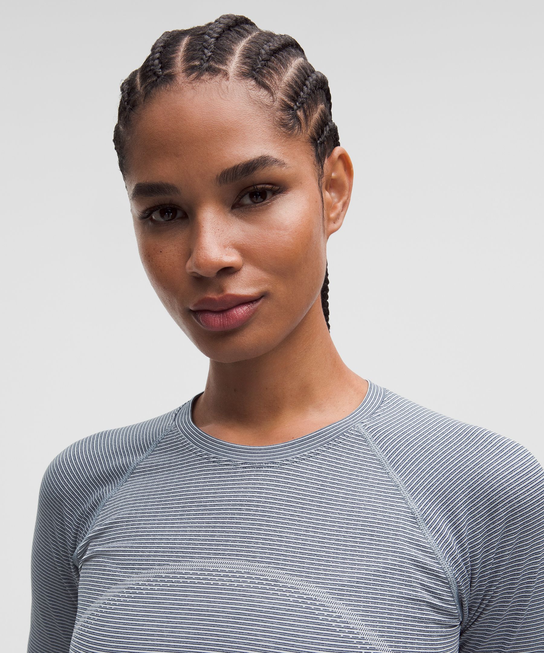 Lululemon Swiftly Tech Cropped Long-sleeve Shirt 2.0 In Blue