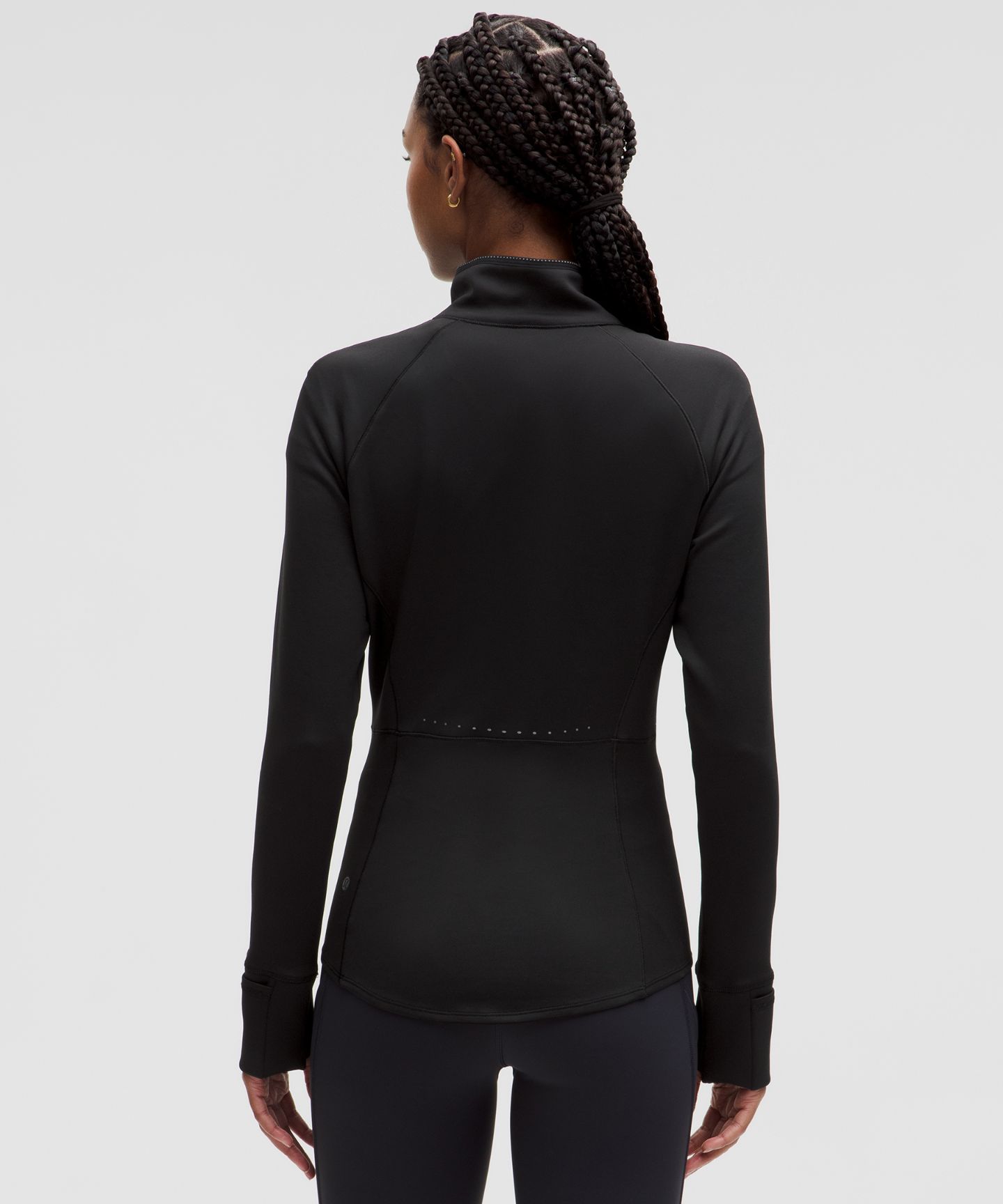 Женская беговая куртка Lululemon Cold Weather на молнии, цвет: Чёрный — фото 3