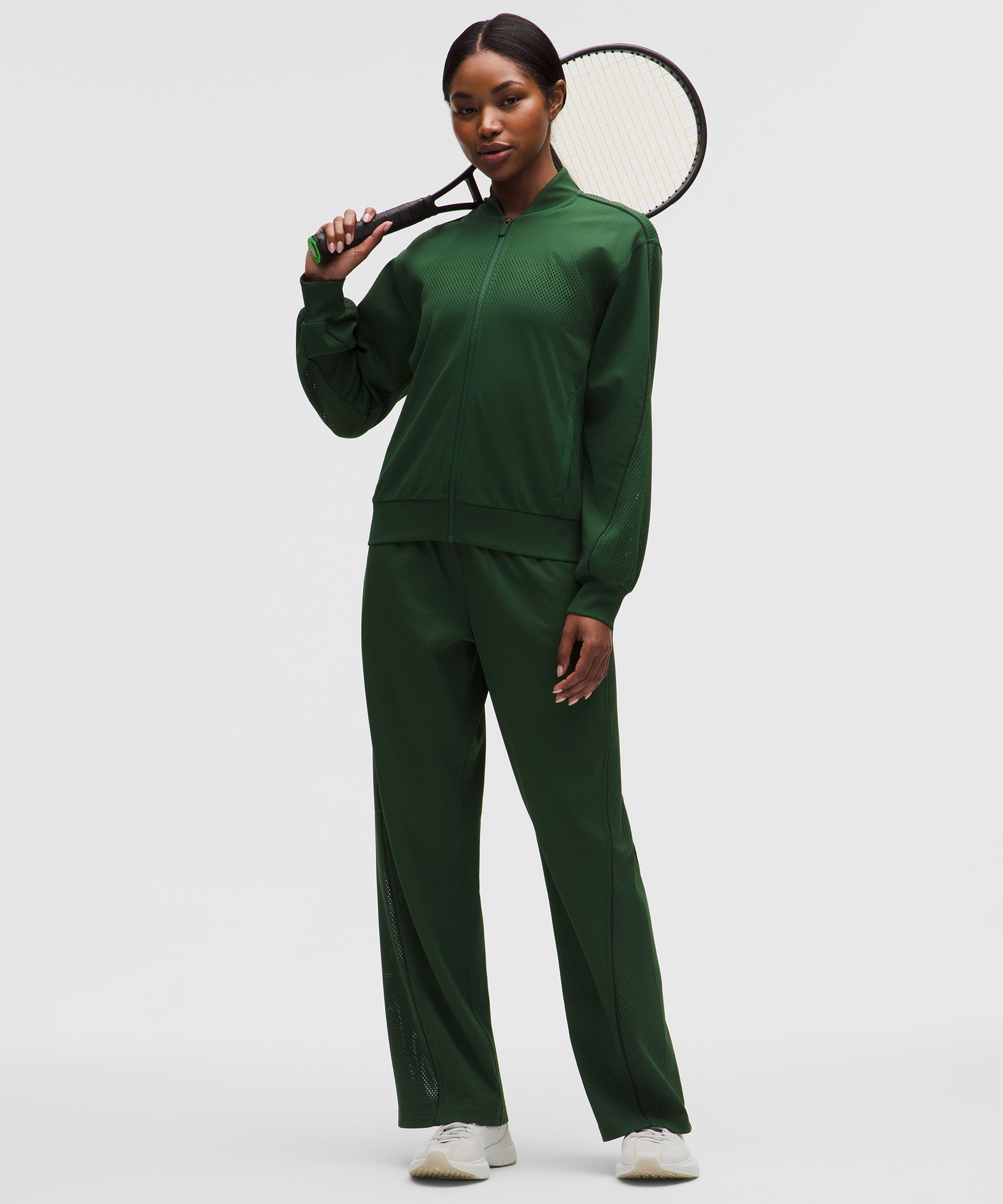 Women's Engineered Knit Mesh Tennis Jacket