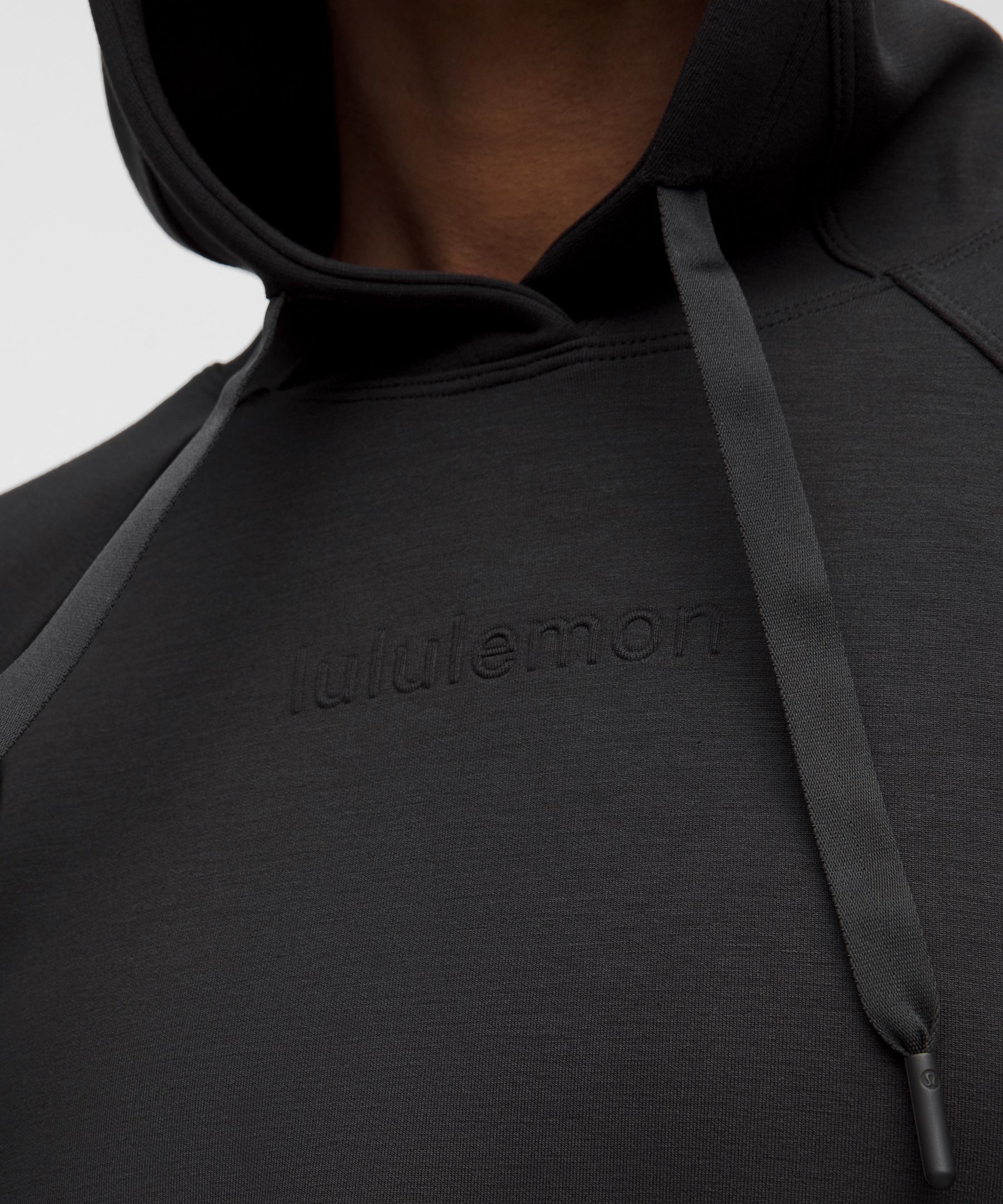 Lululemon Smooth Spacer Cropped Hoodie In Black
