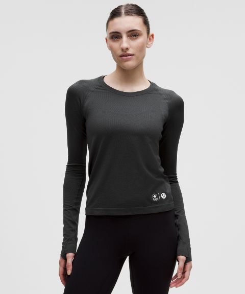 Lululemon Team Canada Swiftly Tech Long-Sleeve Shirt 2.0 Waist Length *COC Logo