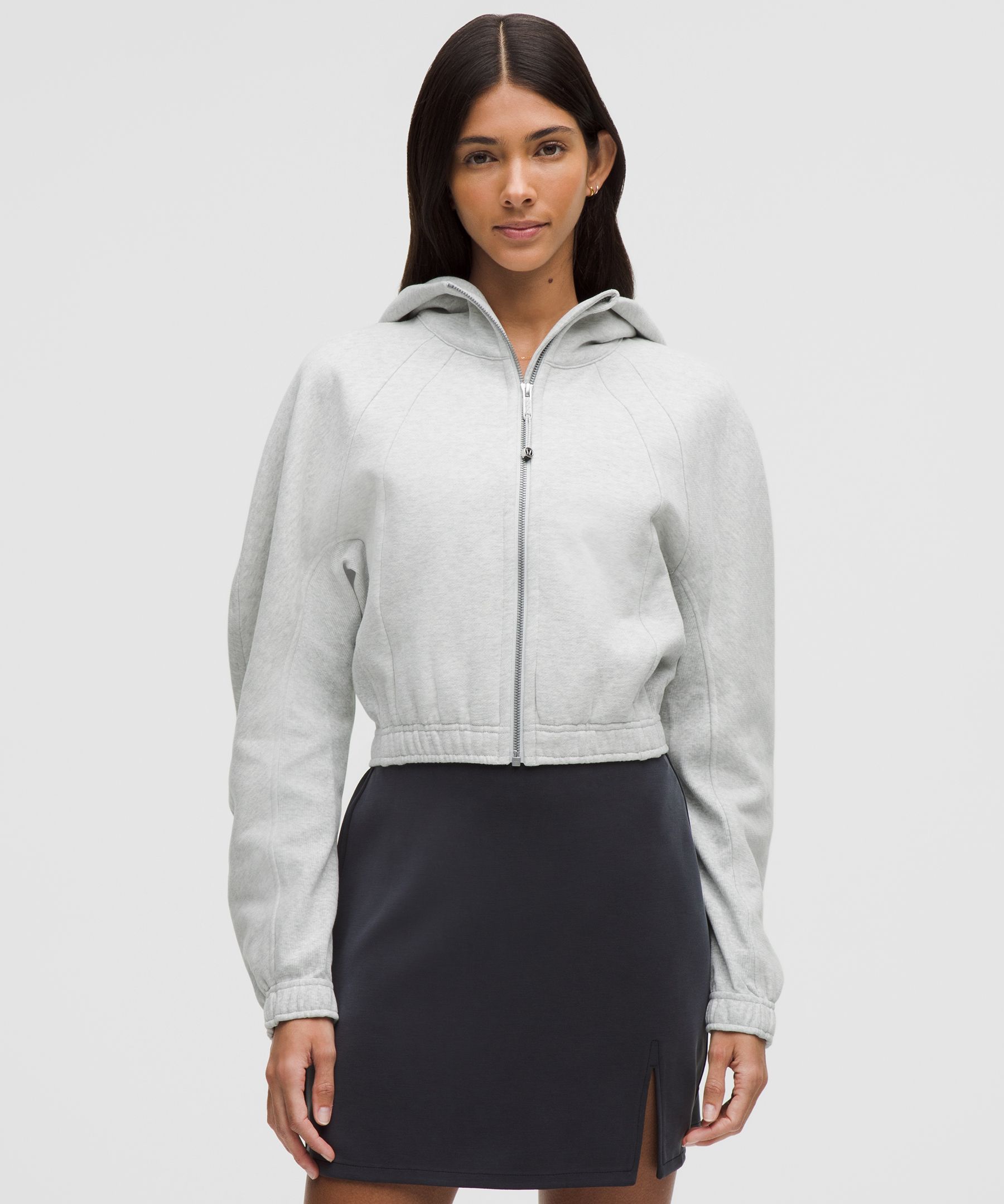 Scuba Full-Zip Cropped Hoodie