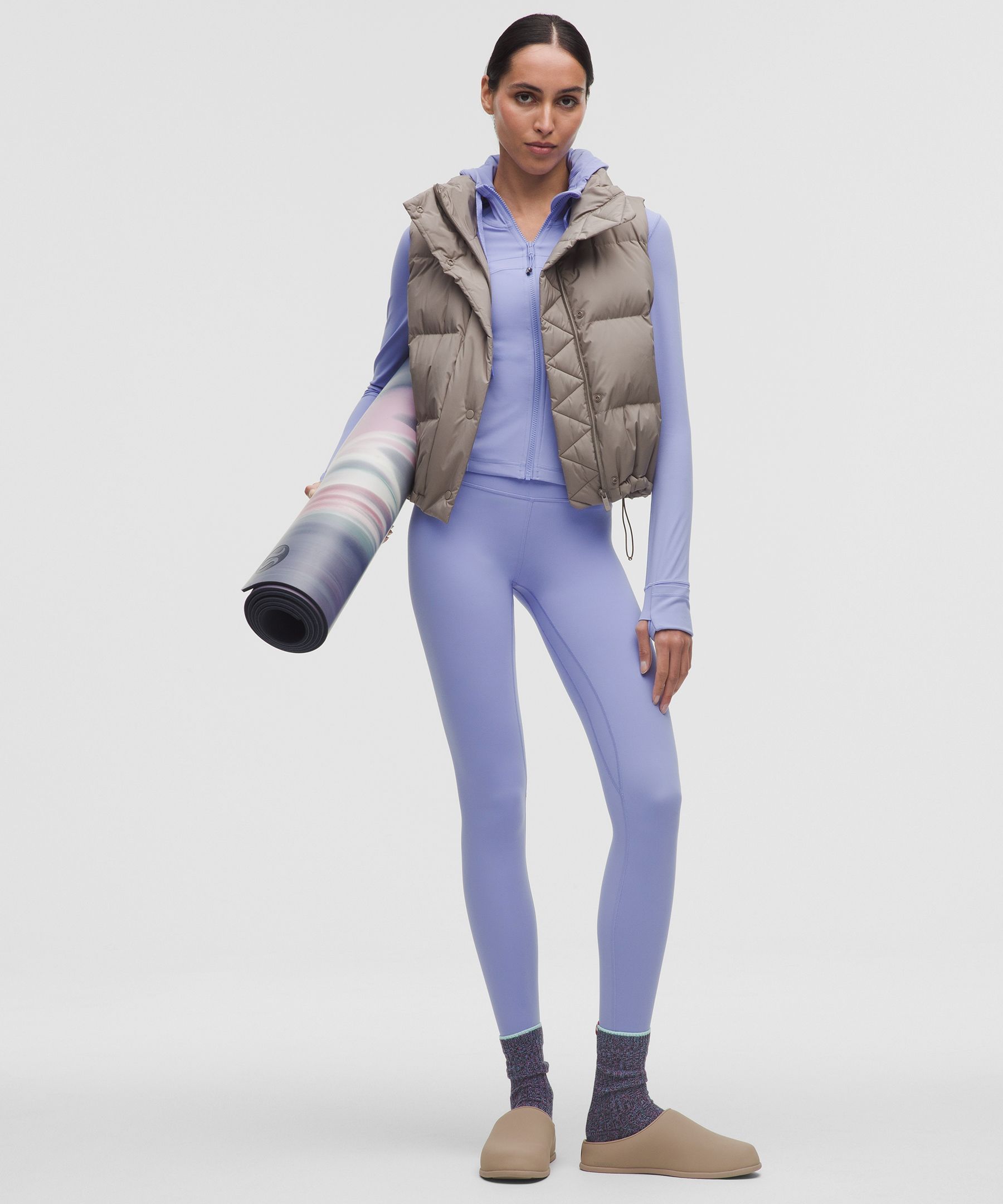Lululemon Define Cropped Hooded Jacket In Blue