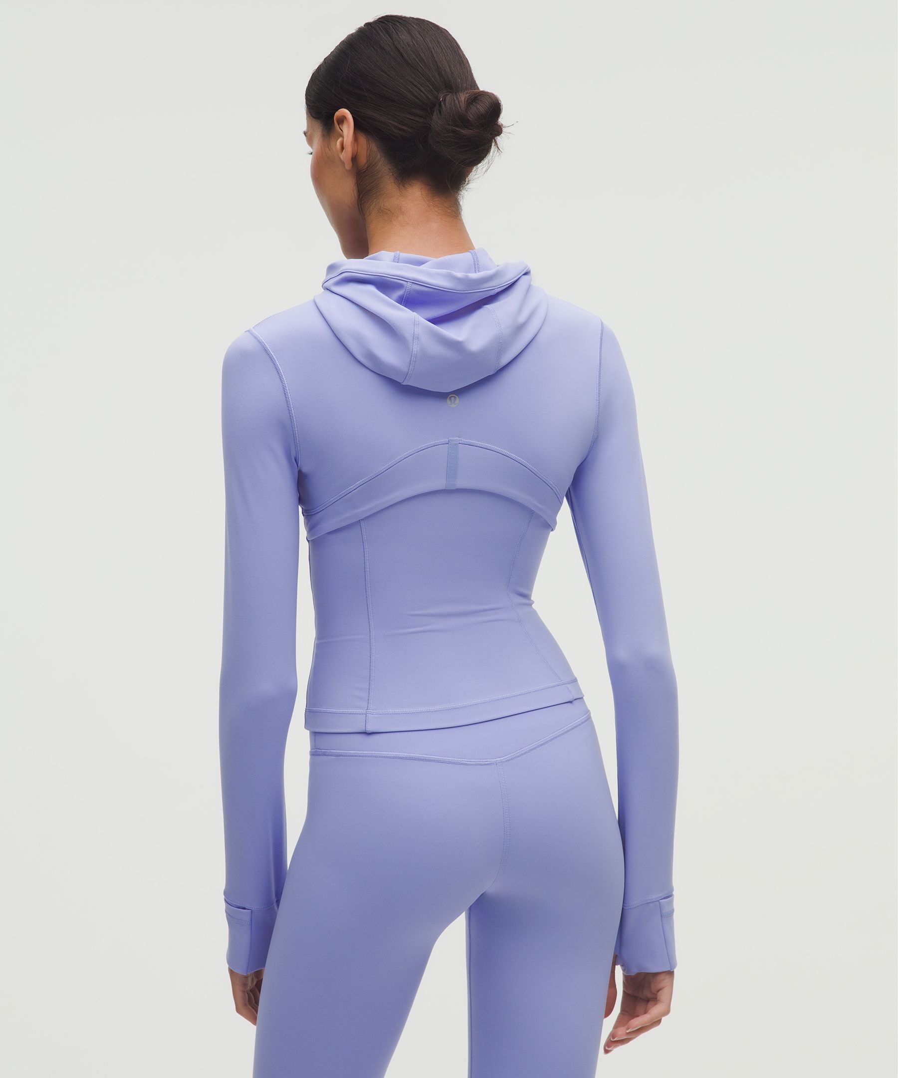 Lululemon Define Cropped Hooded Jacket In Blue