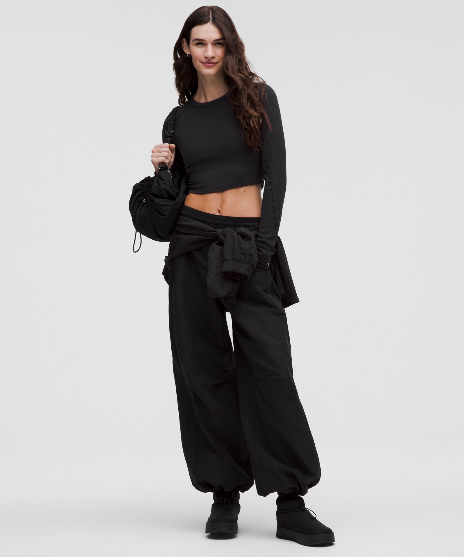 Женская укороченная рубашка Lululemon Hold Tight с длинным рукавом — фото 2