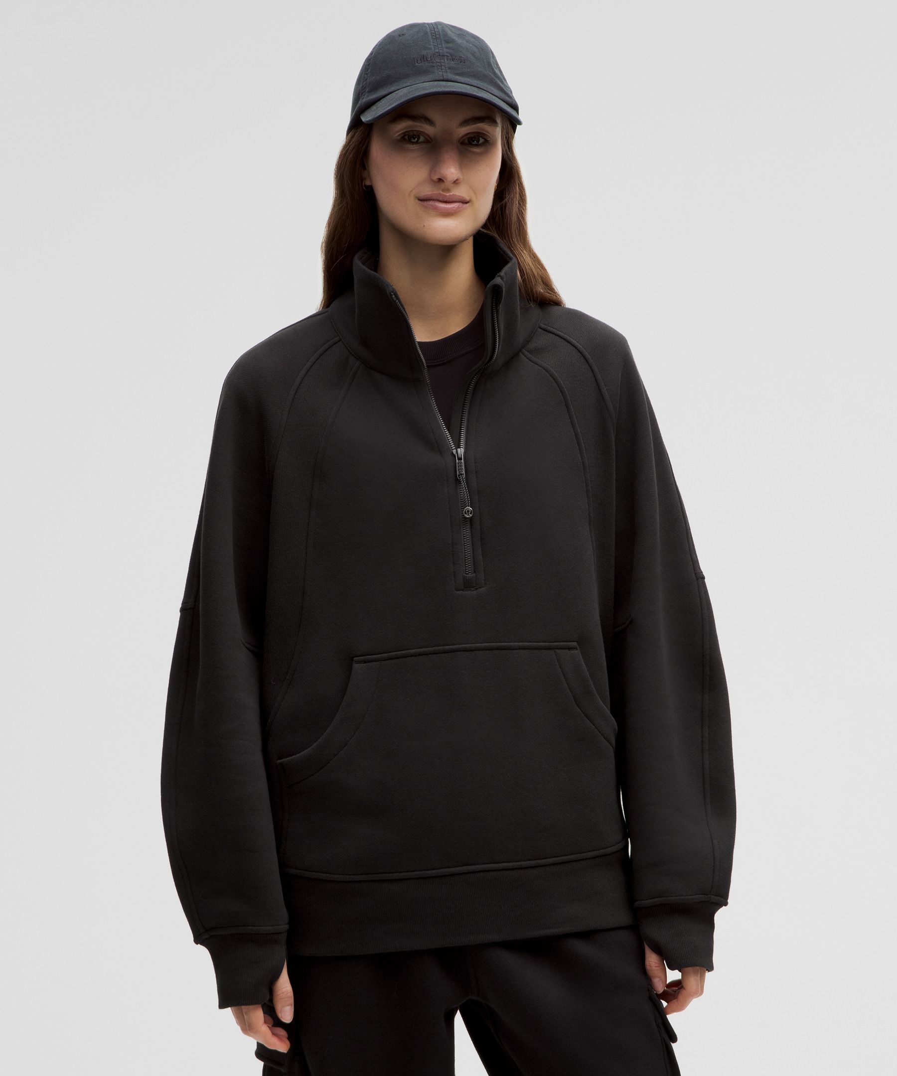 Lululemon black half zip pullover sale