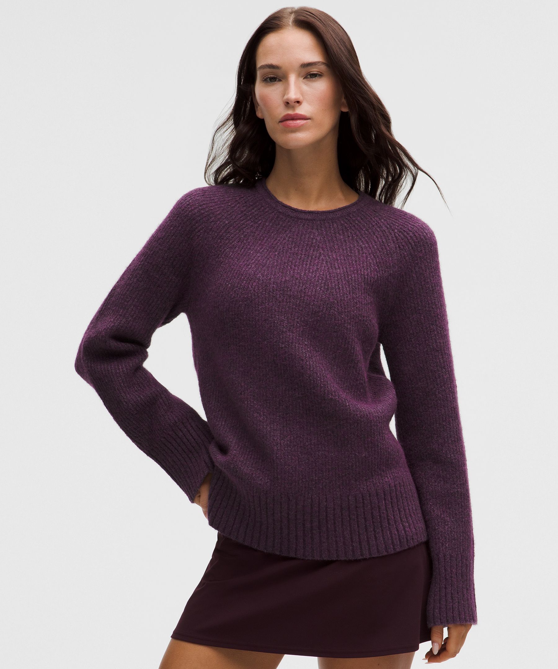 Lululemon Alpaca-blend Crewneck Sweater In Purple