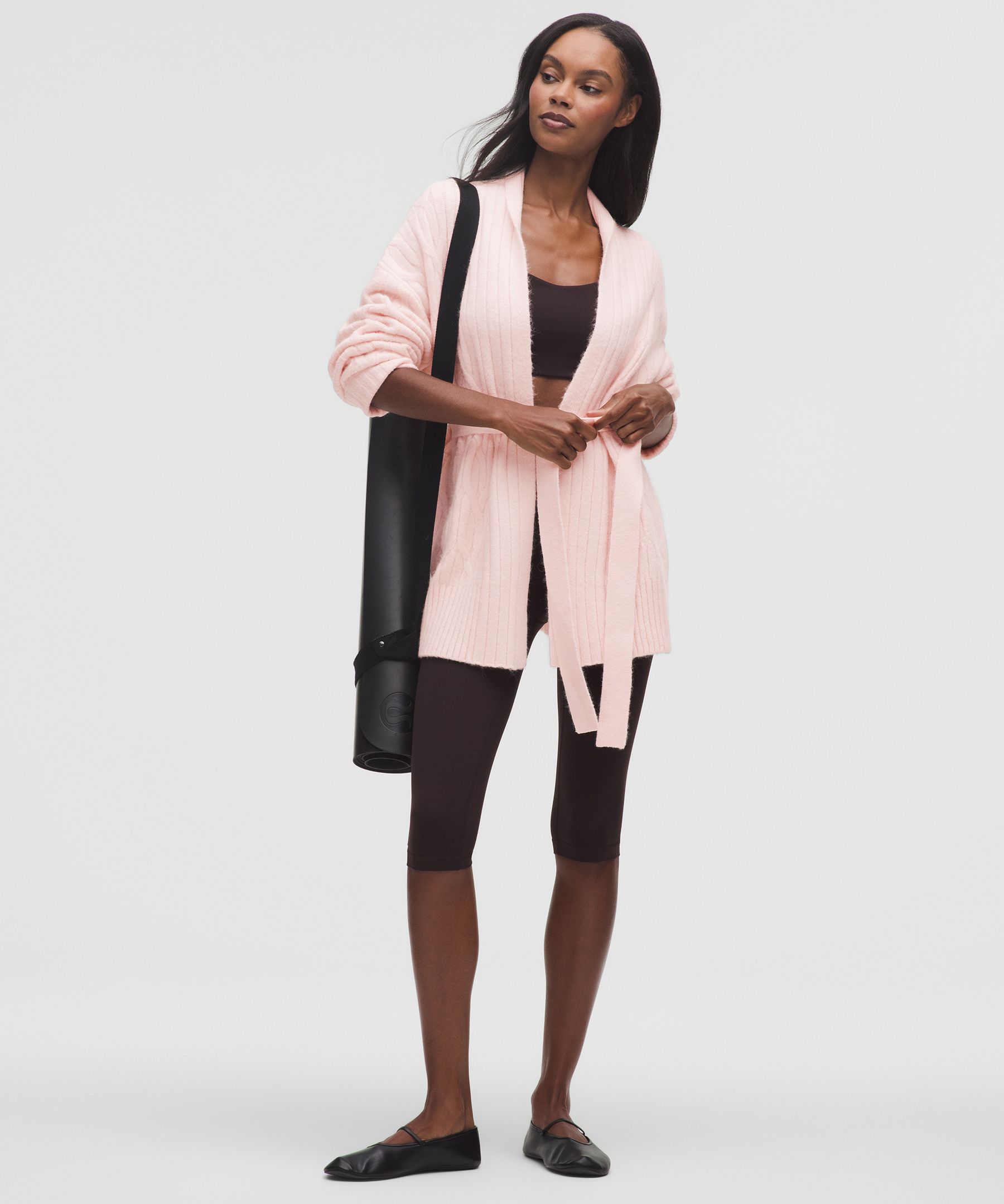 Lululemon Alpaca-blend Tie-front Long Cardigan