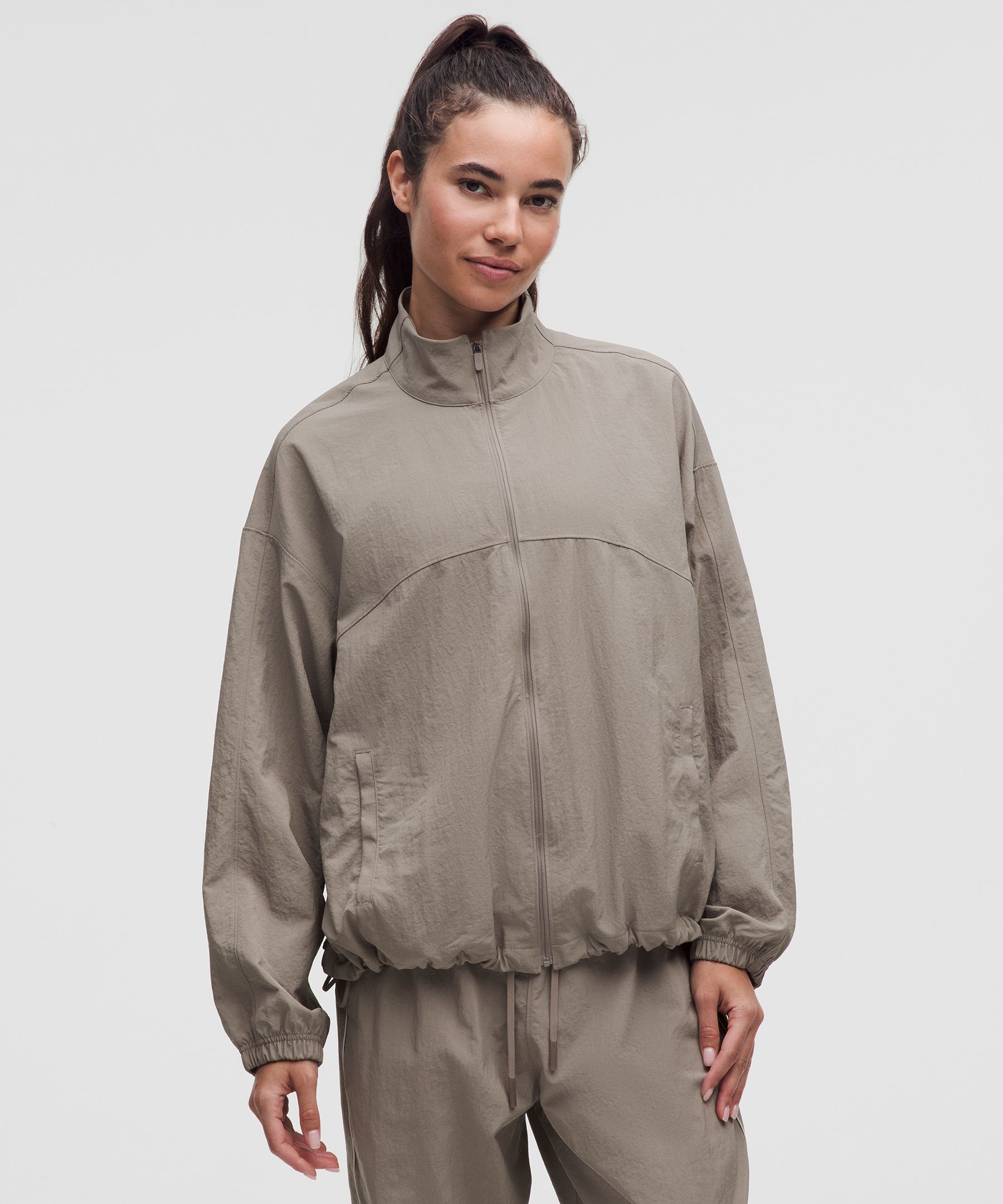 Lululemon License To Train Woven Oversized Jacket In Brown