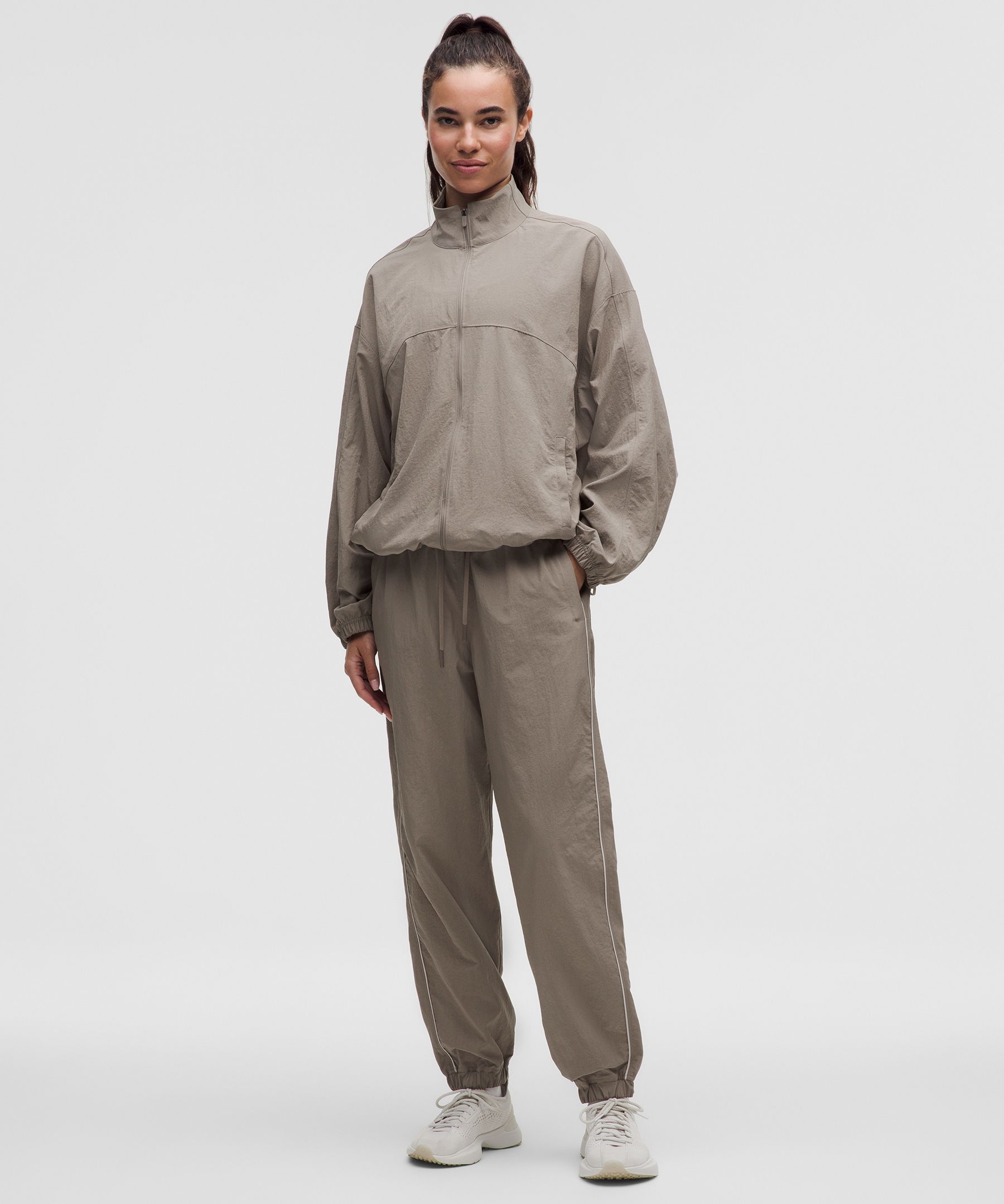 Lululemon License To Train Woven Oversized Jacket In Brown