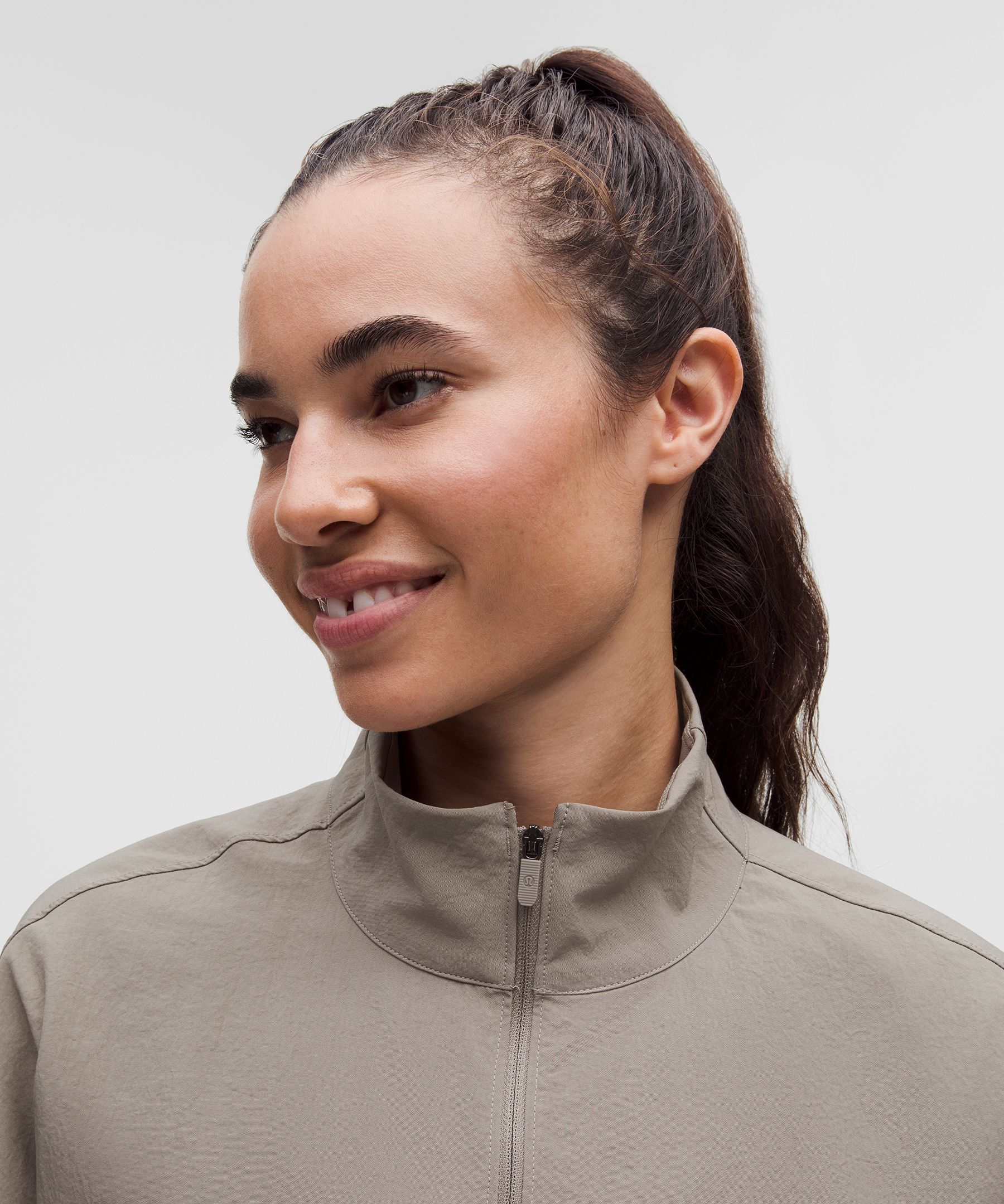 Lululemon License To Train Woven Oversized Jacket In Brown
