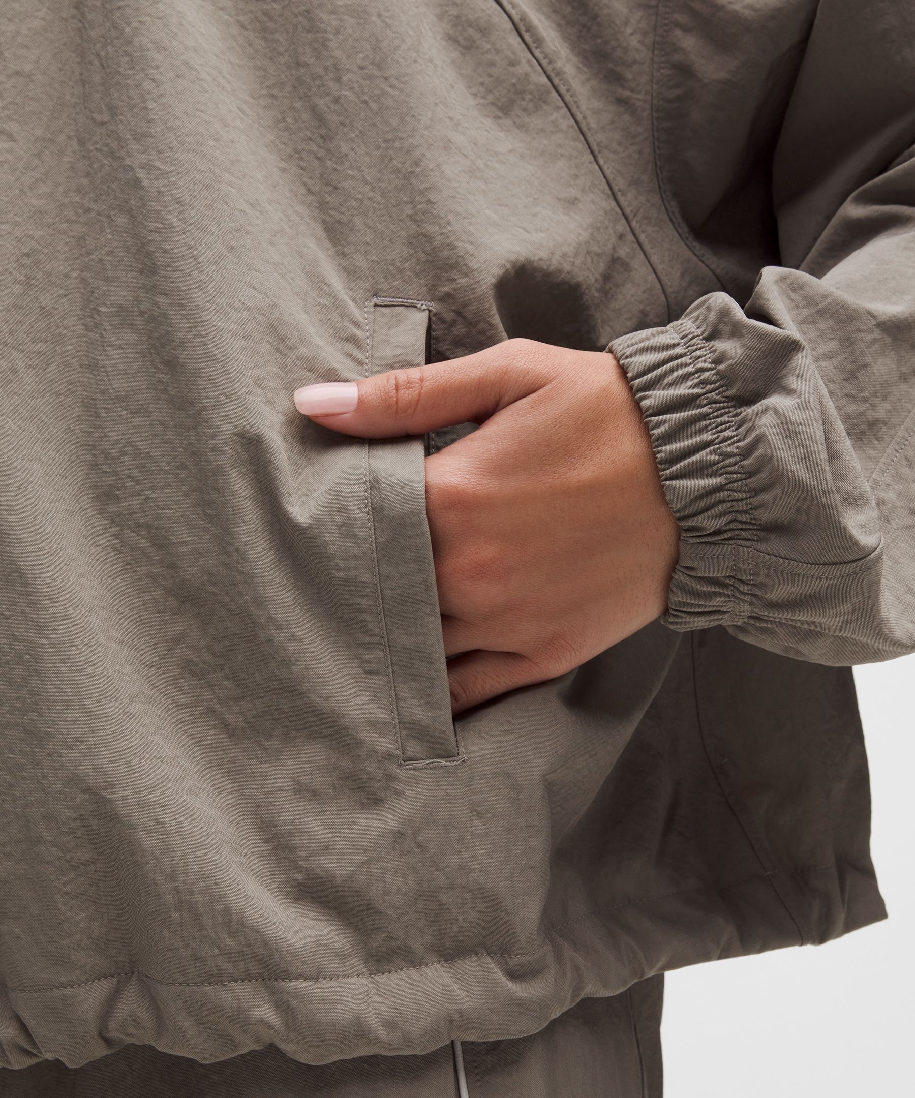 Lululemon License To Train Woven Oversized Jacket In Brown