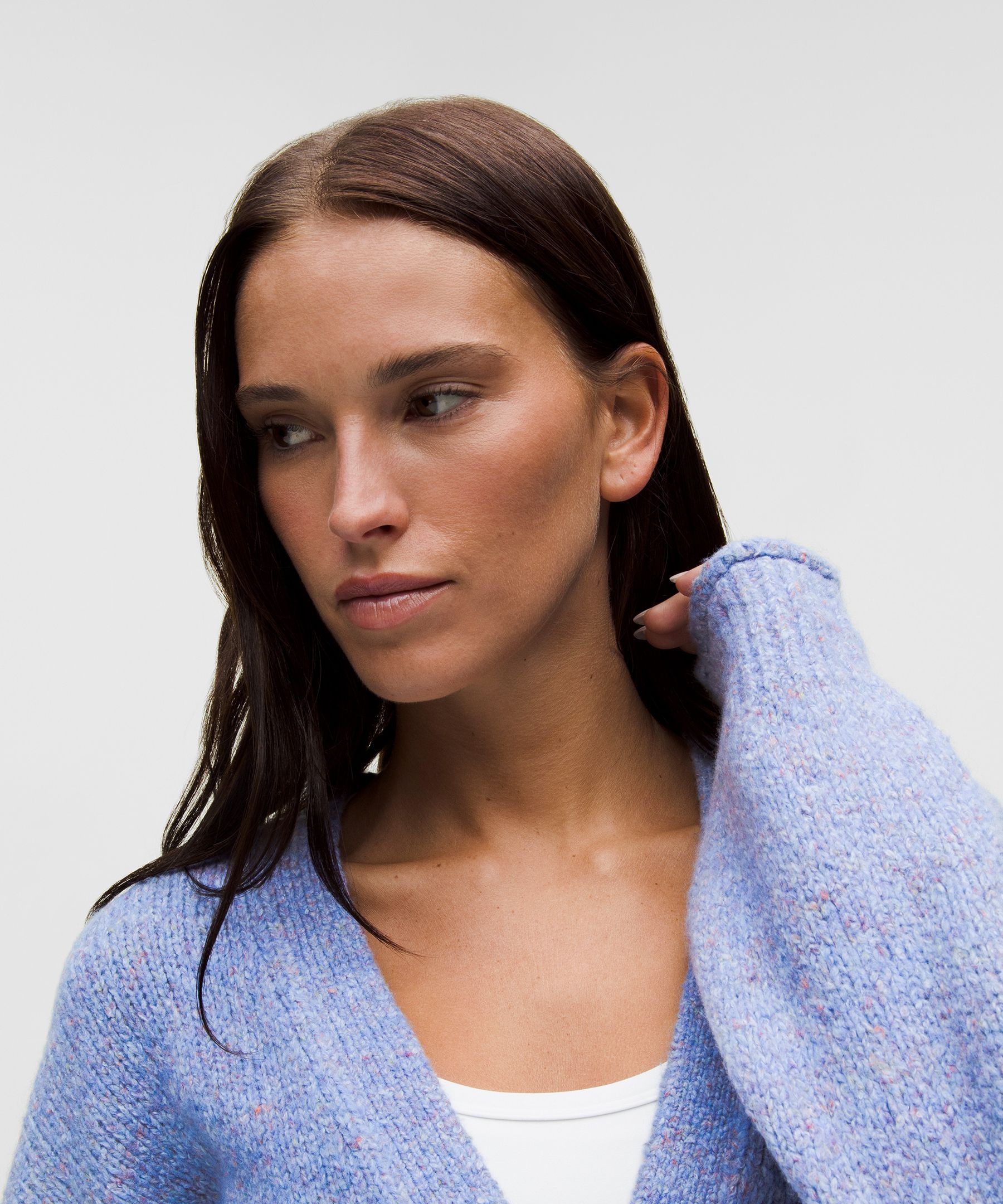 Lululemon Wool-blend Button-up Cardigan In Blue