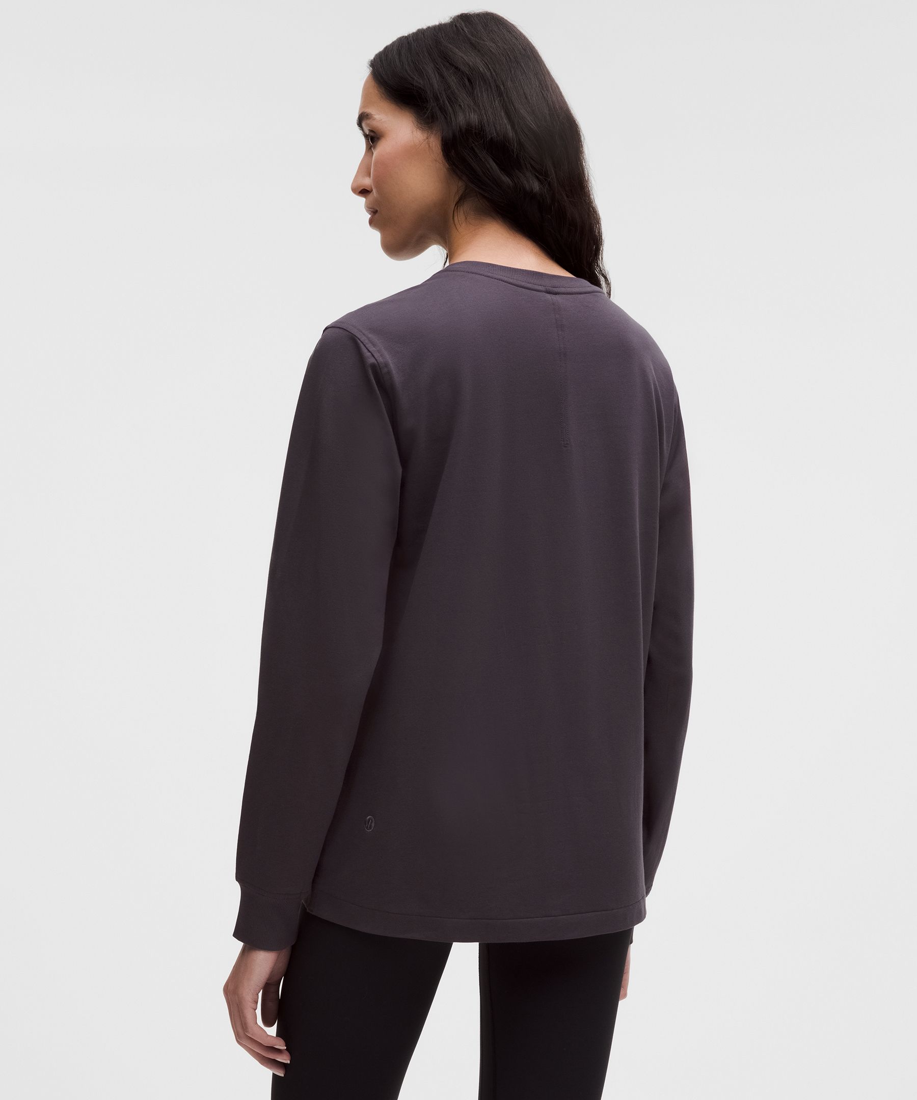 Lululemon All Yours Organic Cotton Long-sleeve Shirt In Purple