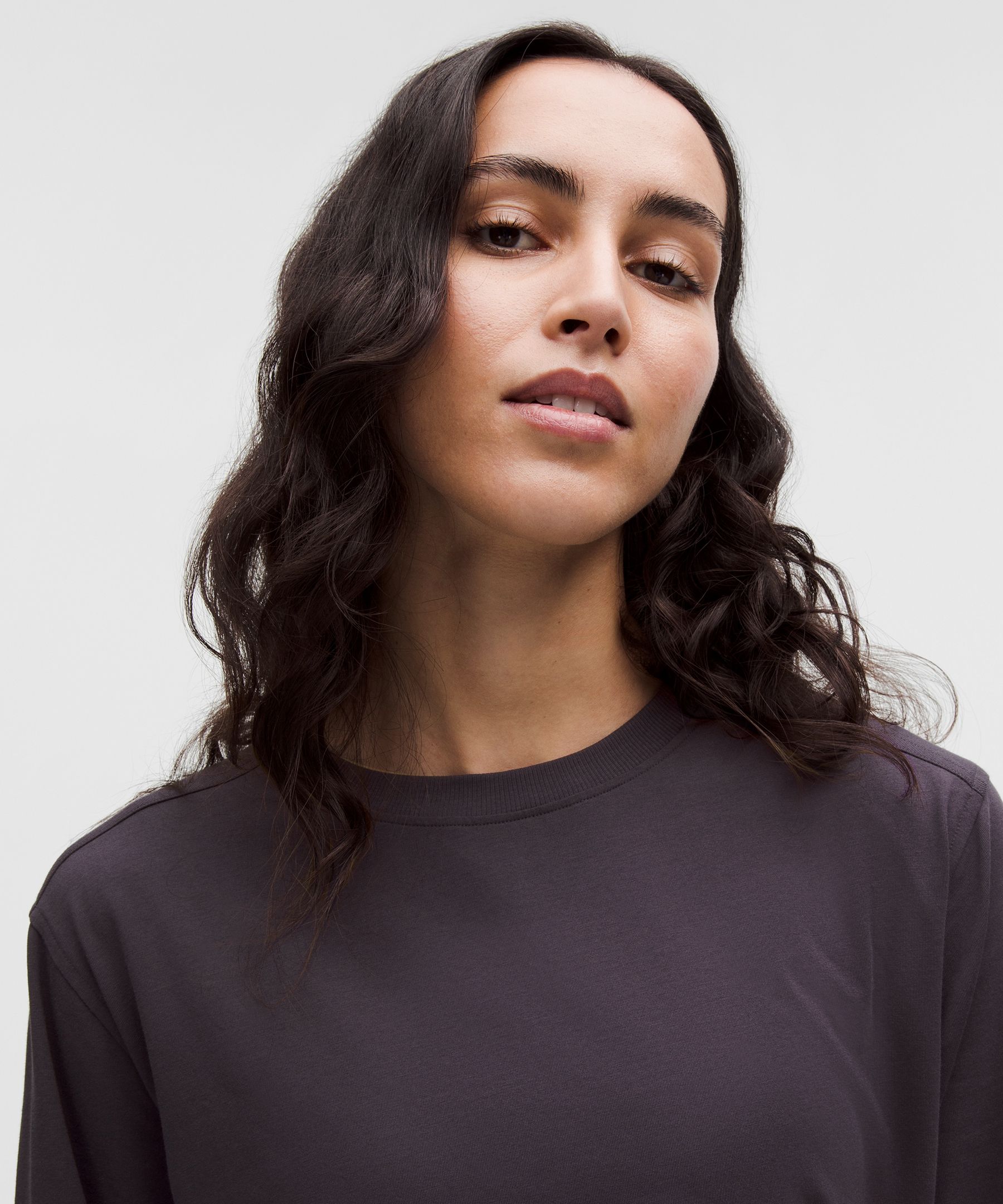 Lululemon All Yours Organic Cotton Long-sleeve Shirt In Purple