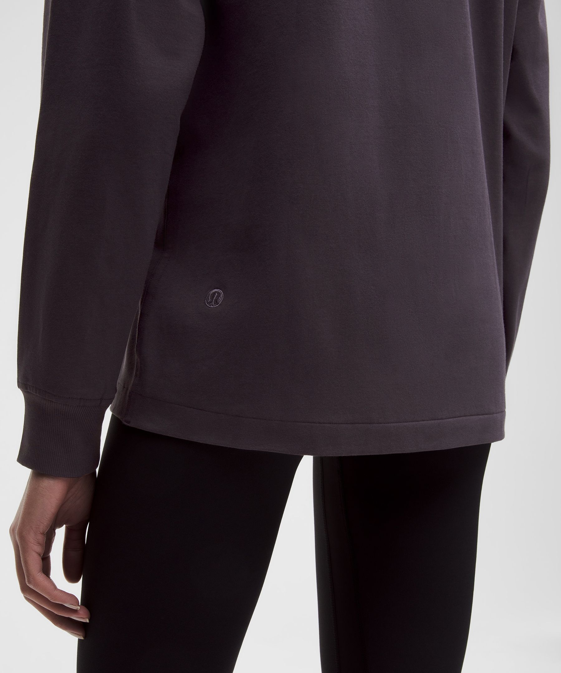 Lululemon All Yours Organic Cotton Long-sleeve Shirt In Purple