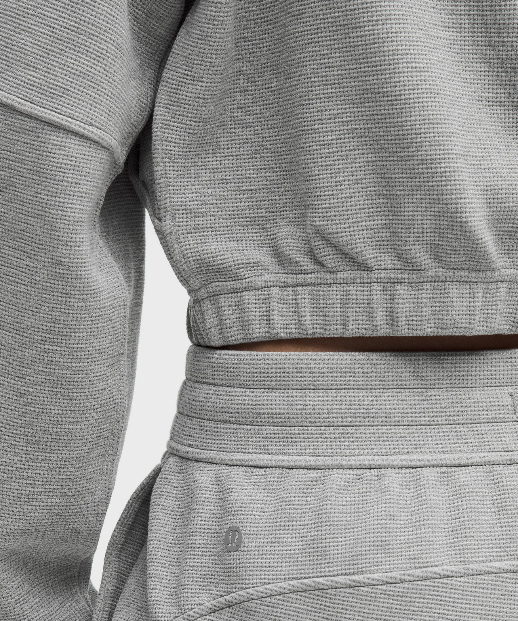Scuba Cropped Funnel-Neck Half Zip *Waffle