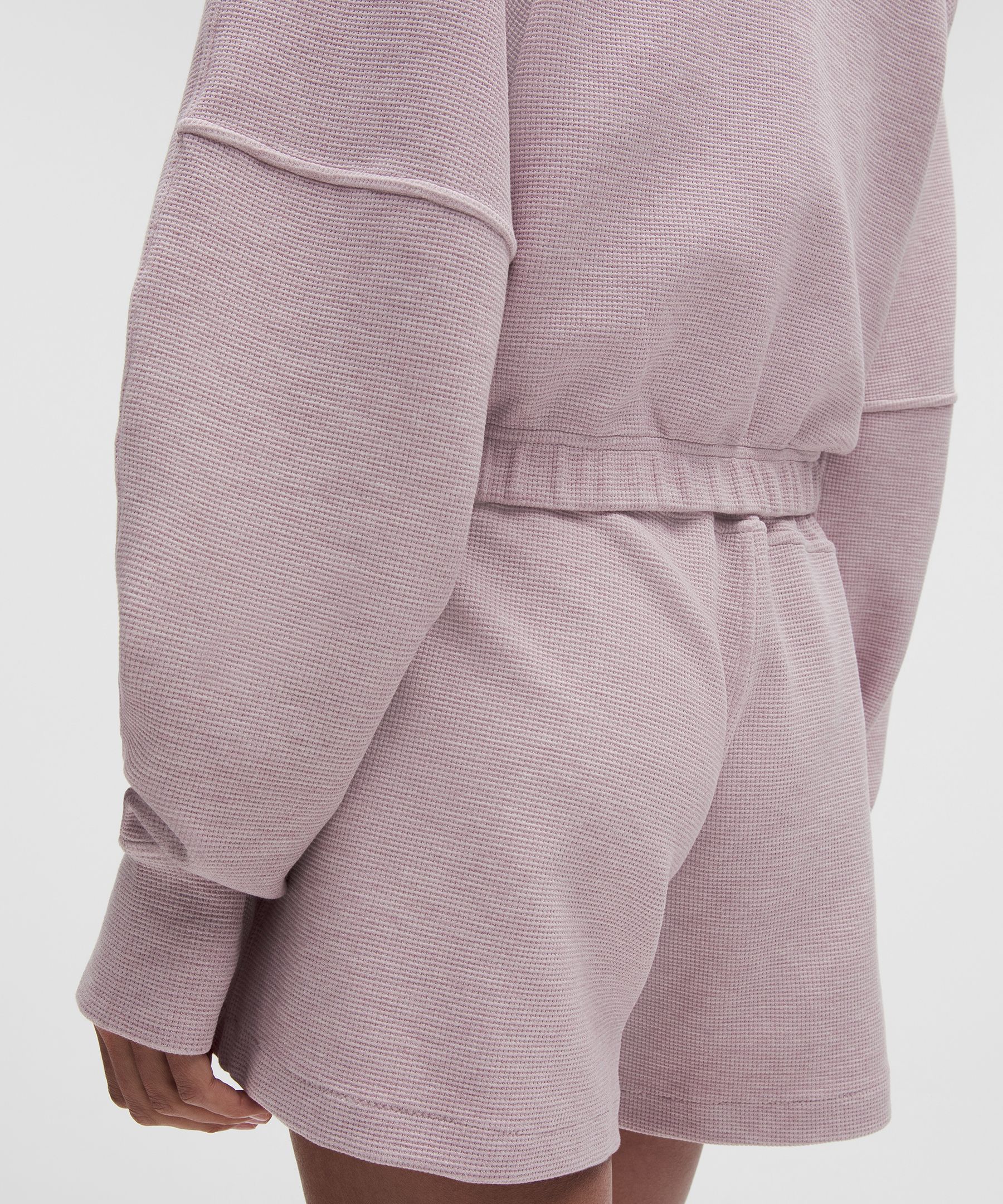 Scuba Cropped Funnel-Neck Half Zip *Waffle