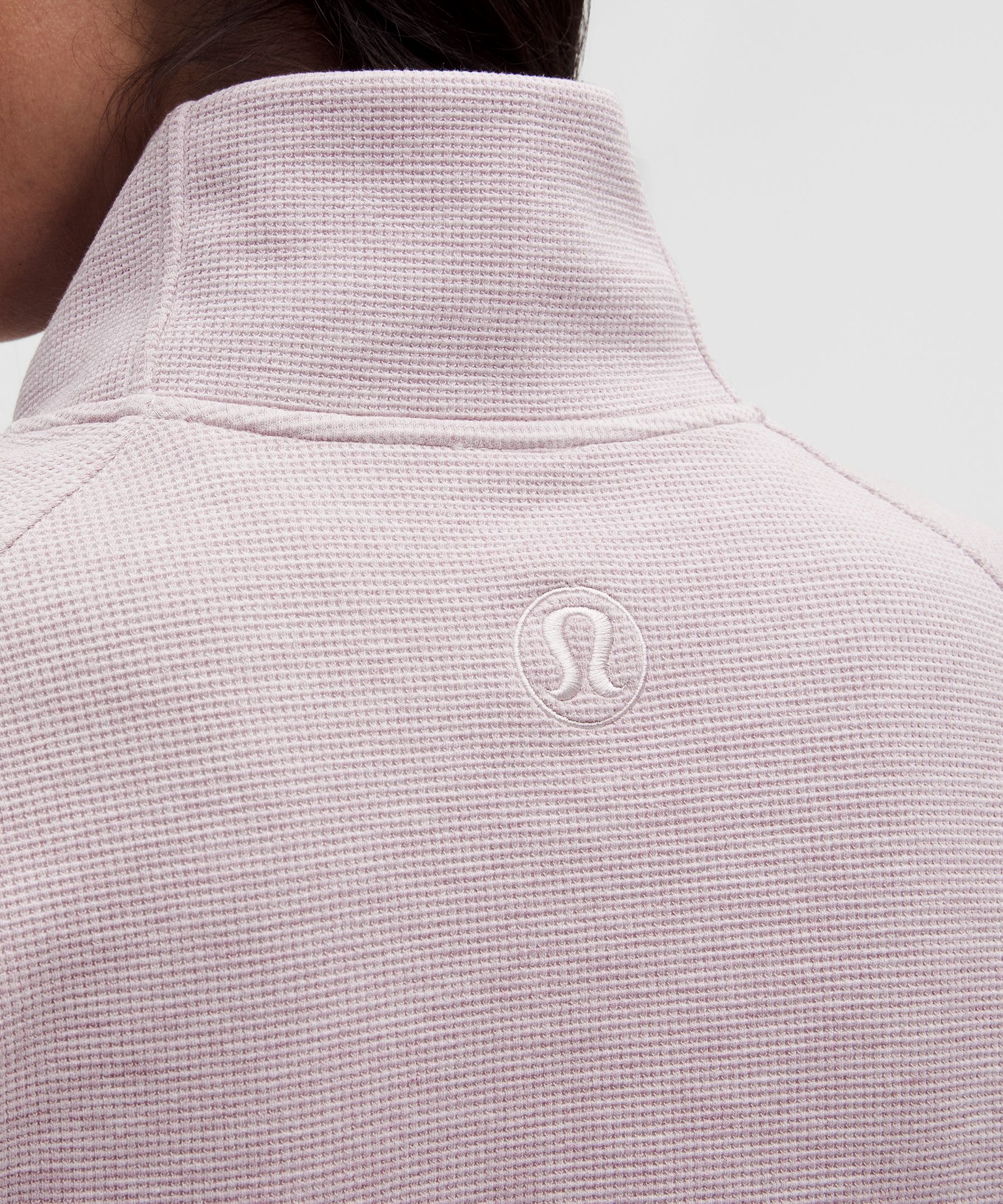 Scuba Cropped Funnel-Neck Half Zip *Waffle