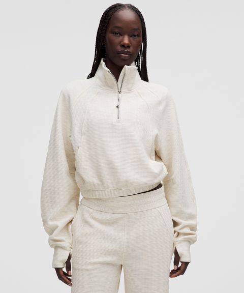 Женское худи Lululemon Scuba Cropped на полумолнии