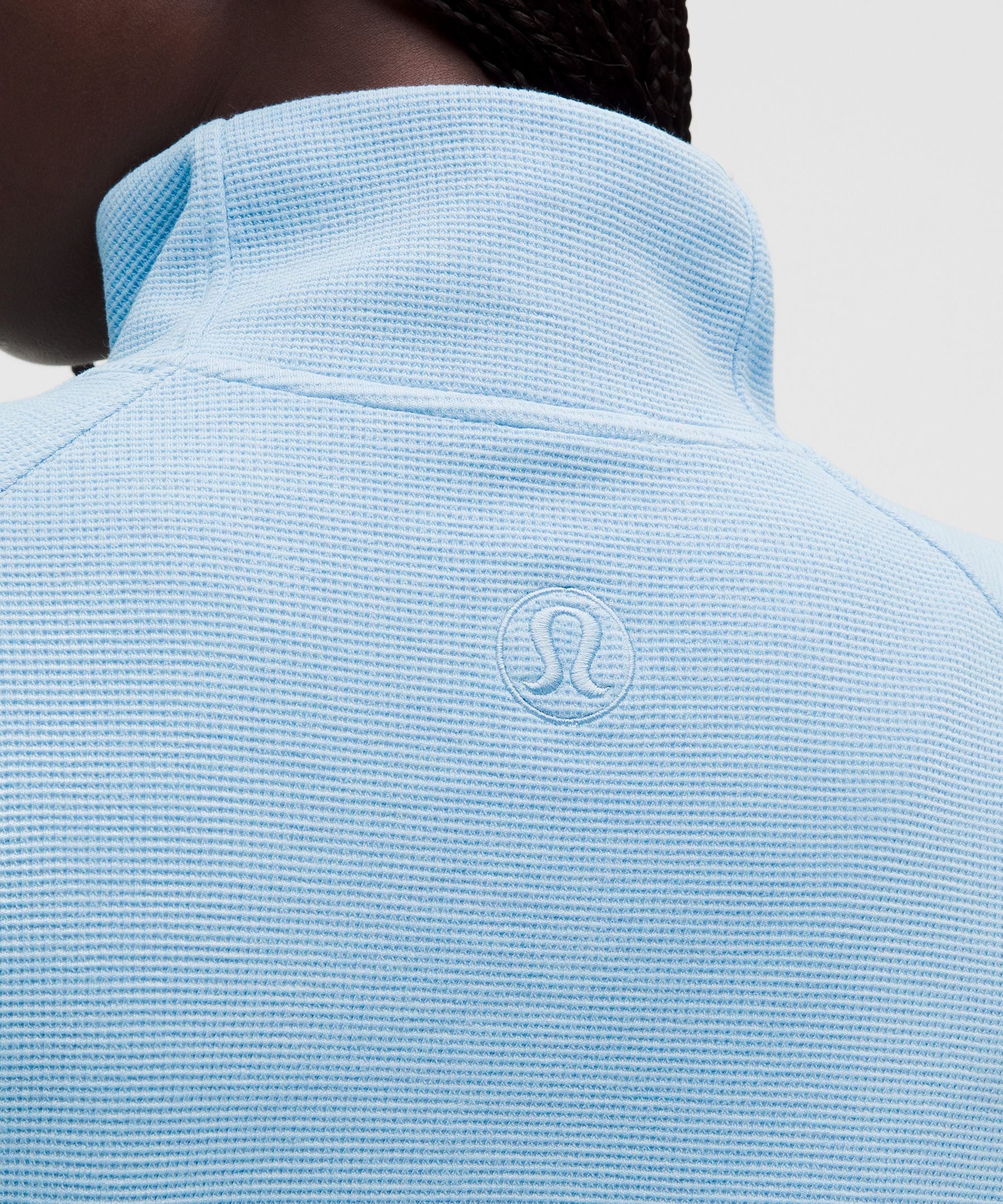 Scuba Cropped Funnel-Neck Half Zip *Waffle