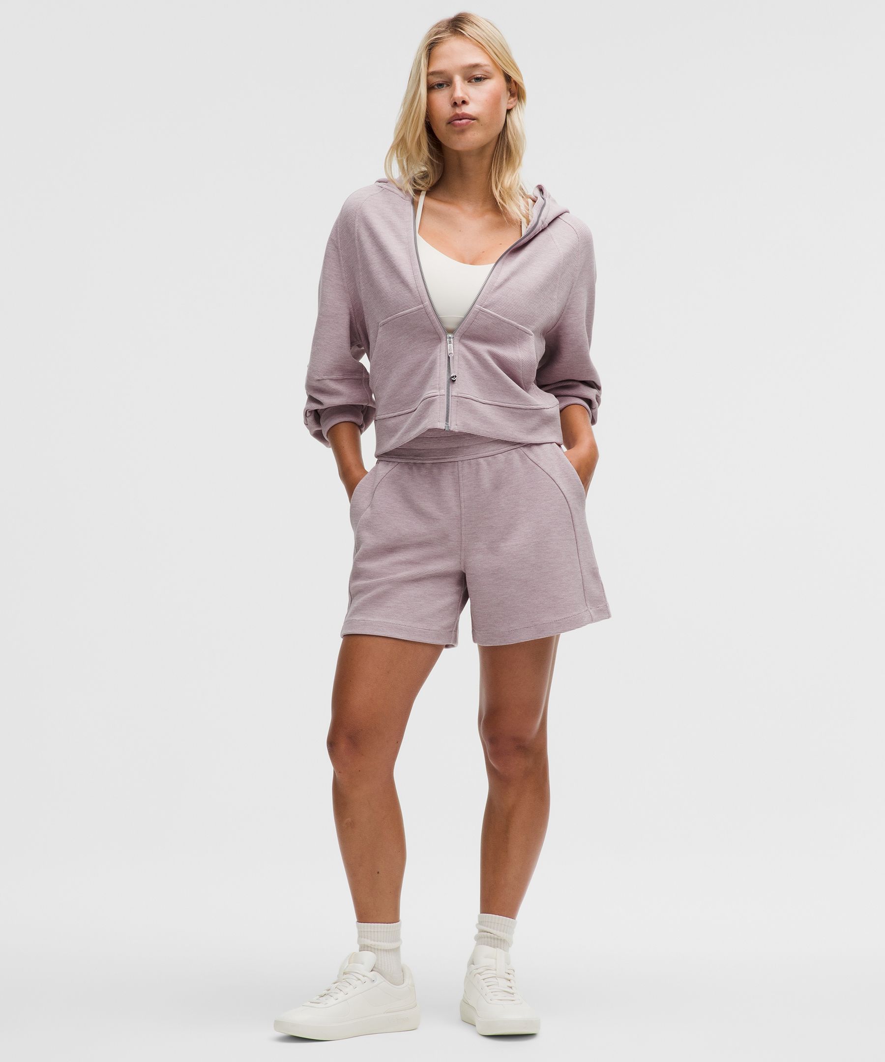 Scuba Oversized Full-Zip Hoodie *Waffle