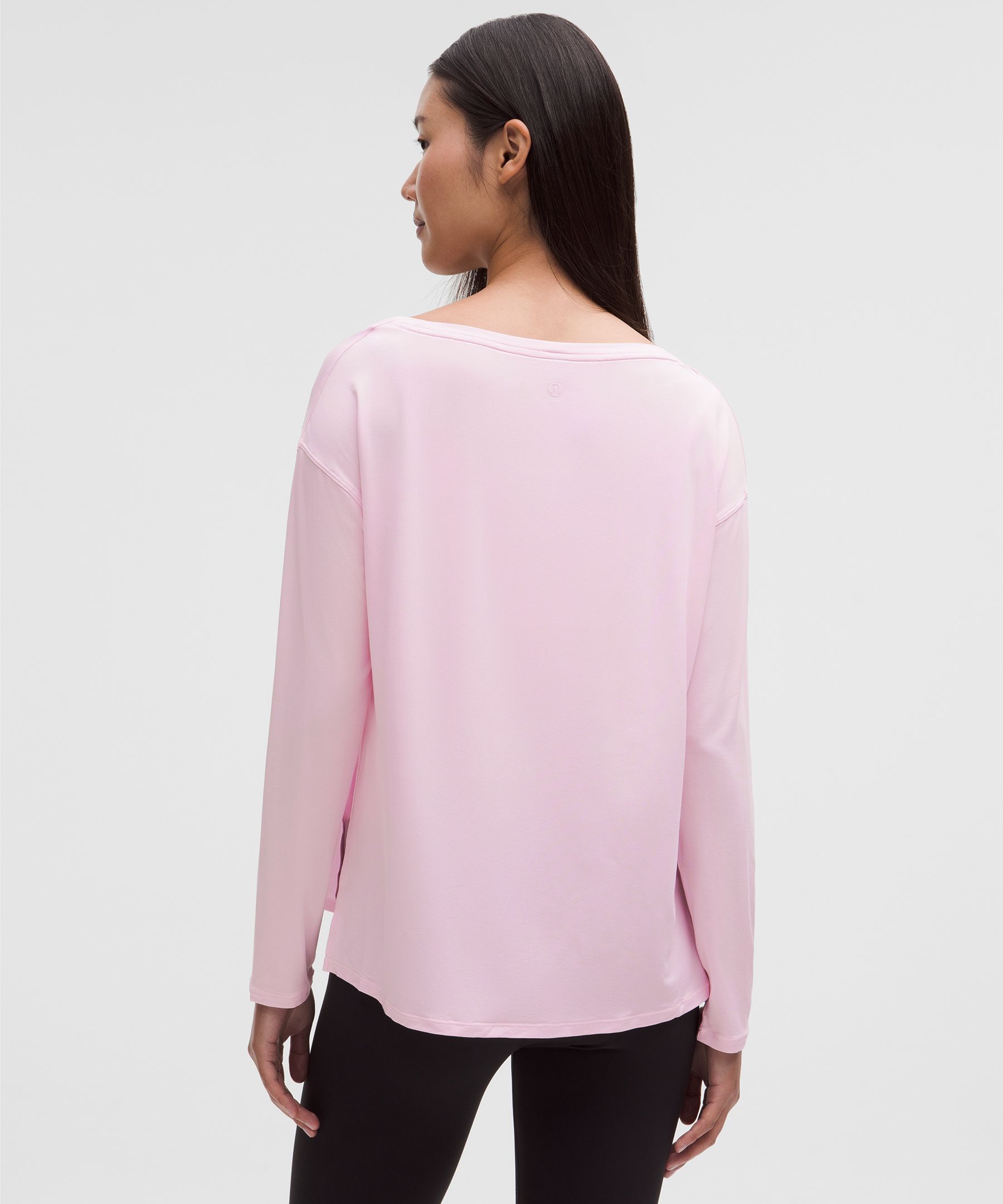Lululemon Silkappeal Side-slit Long-sleeve Shirt In Pink