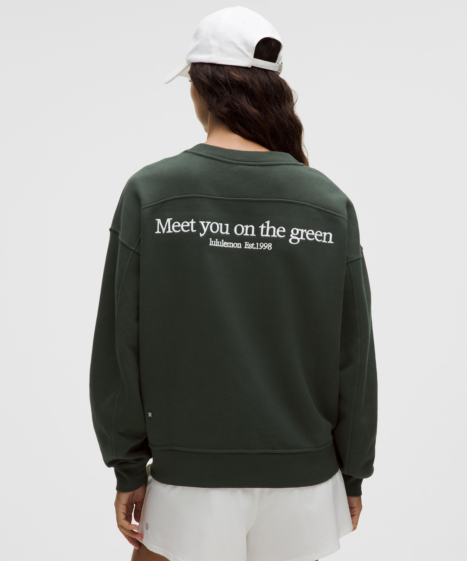 Lululemon Perfectly Oversized Crew In Green