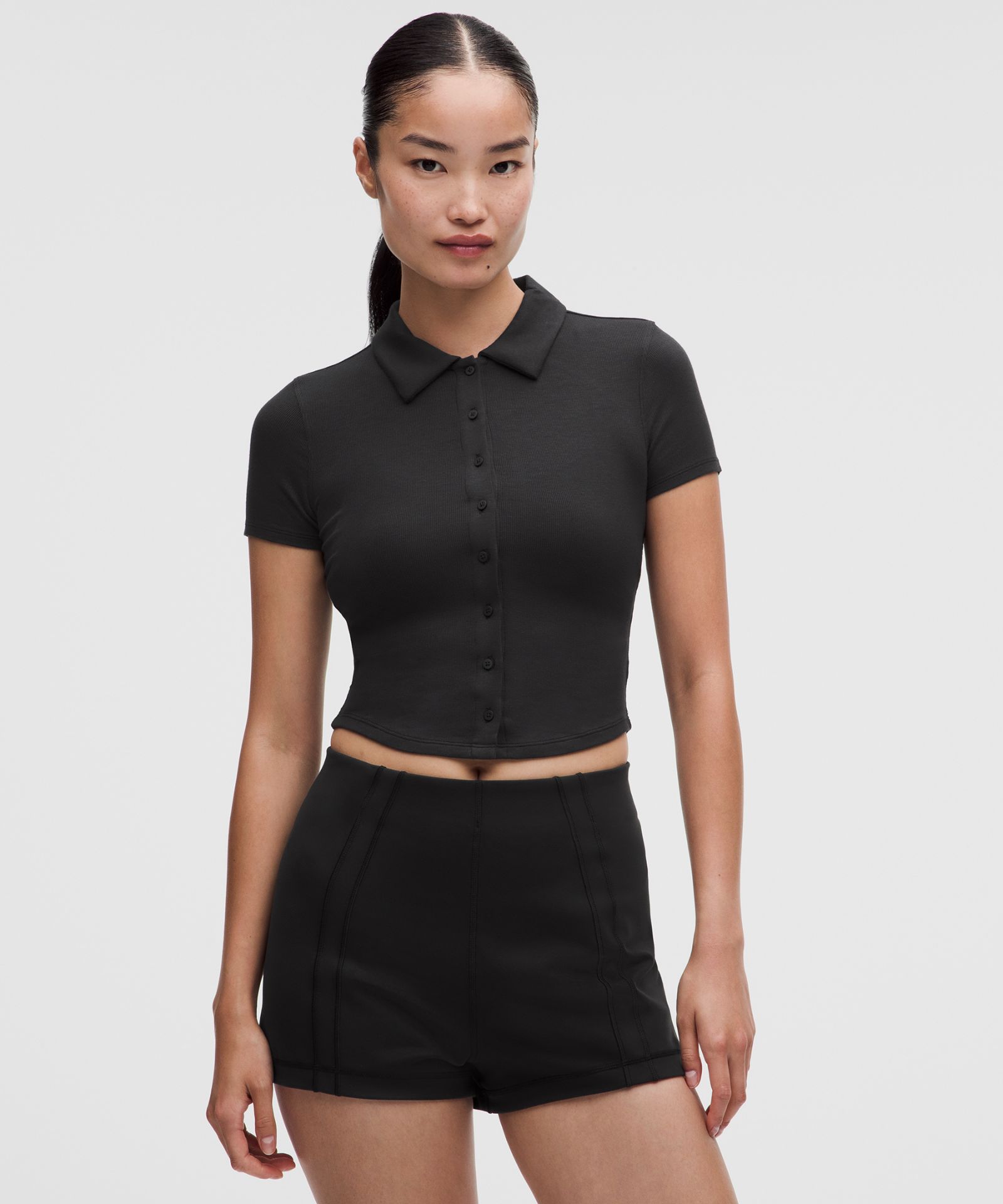 Женская рубашка с коротким рукавом Lululemon Button-Up Collared — фото 2