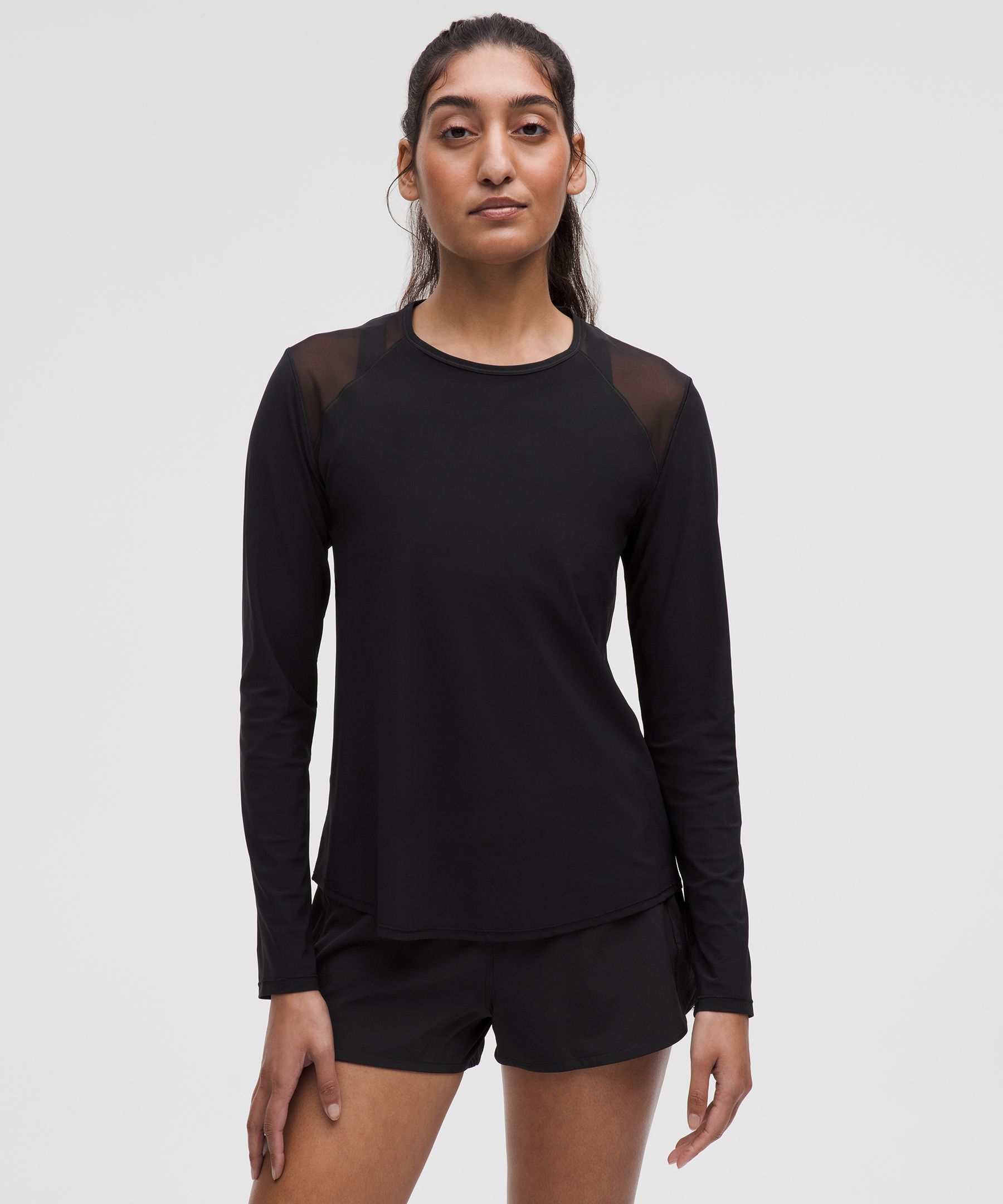 Sculpt Long-Sleeve Shirt - Black